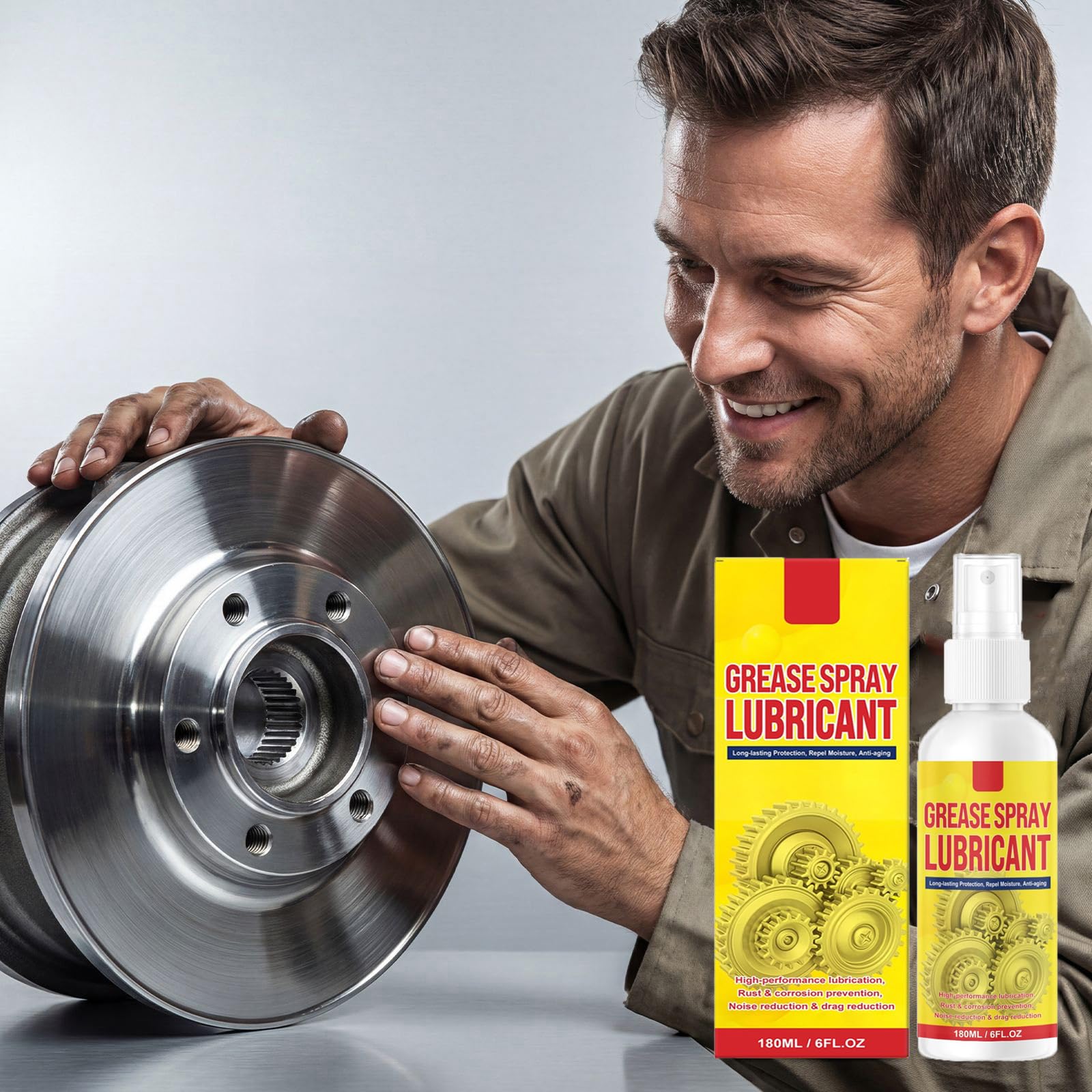 Anti-Rust Lubricant Spray & Rust Remover - Multi Surface Rust Remover Spray, Quick-Acting Metal Rusts Removal Polishing Sprays, Rusts Stain Removers Sprays for Metal, Vehicles, Chains (1Pc) — view 2