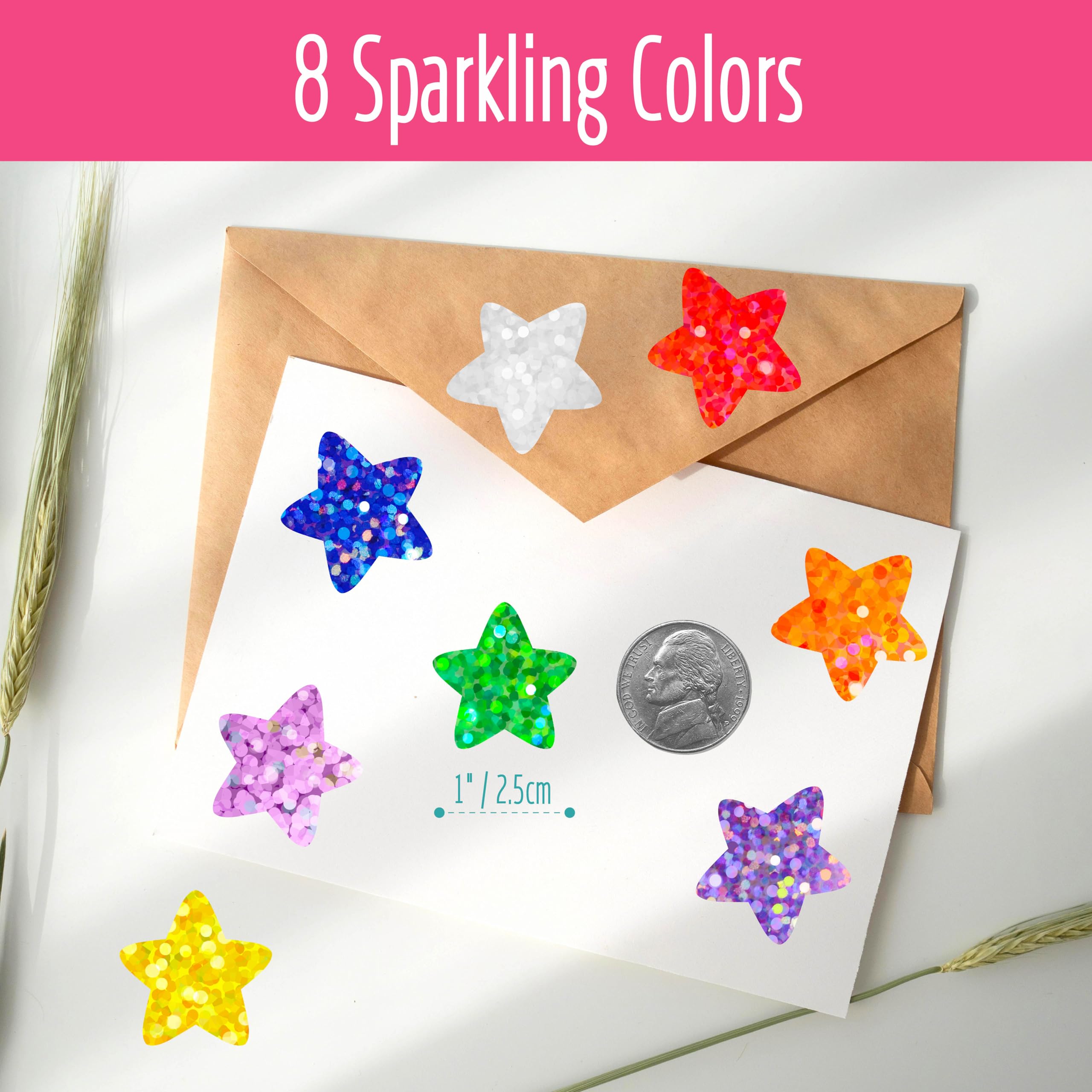 Bassulouda Valentijnsdag glitter stickers, stickers rol, etiketten voor verjaardagen bruiloft (500 stks/rol