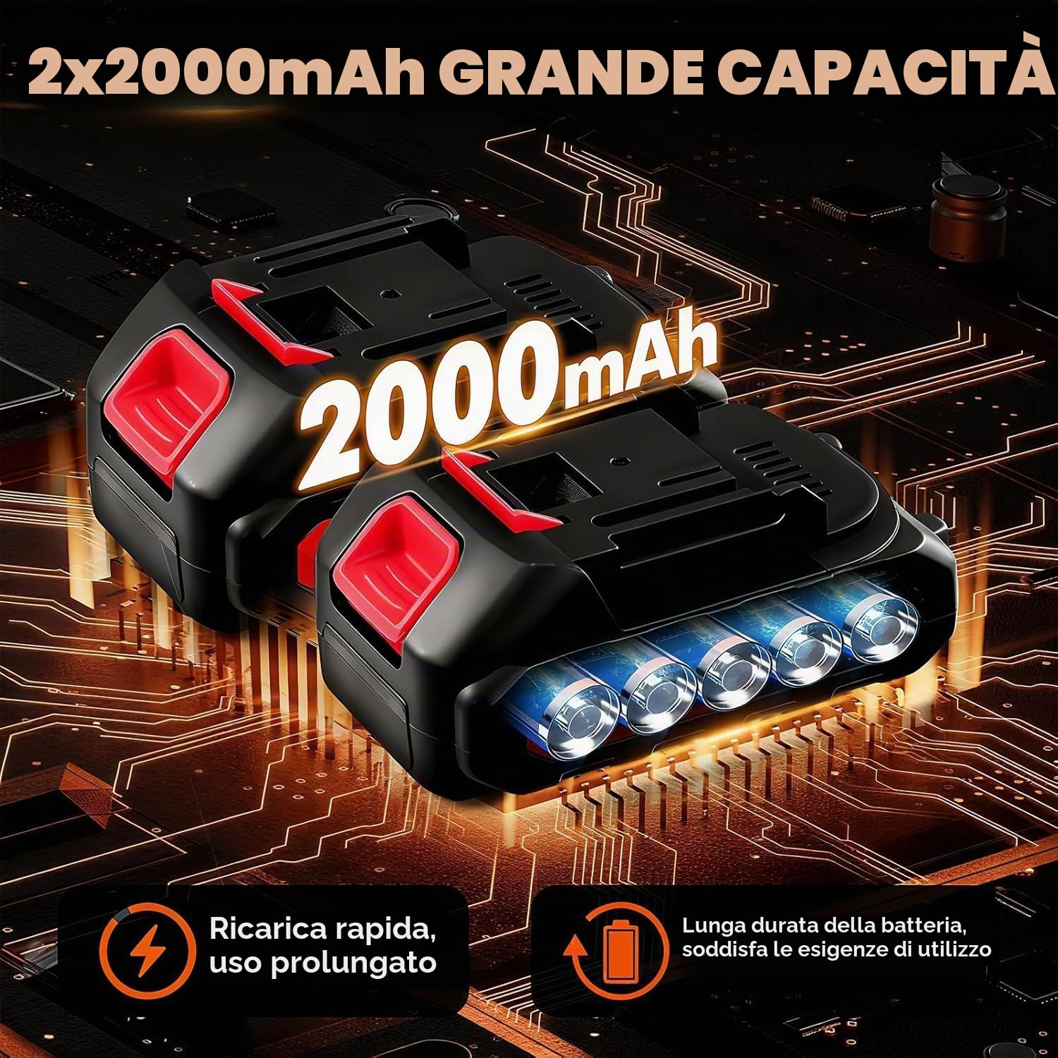 Idropulitrice a batteria, Max60bar, pistola ad acqua mobile ad alta pressione con attacco per rubinetto e 2 batterie da 2000 mAh, idropulitrice senza fili con spruzzatore per schiuma, secchio con 2