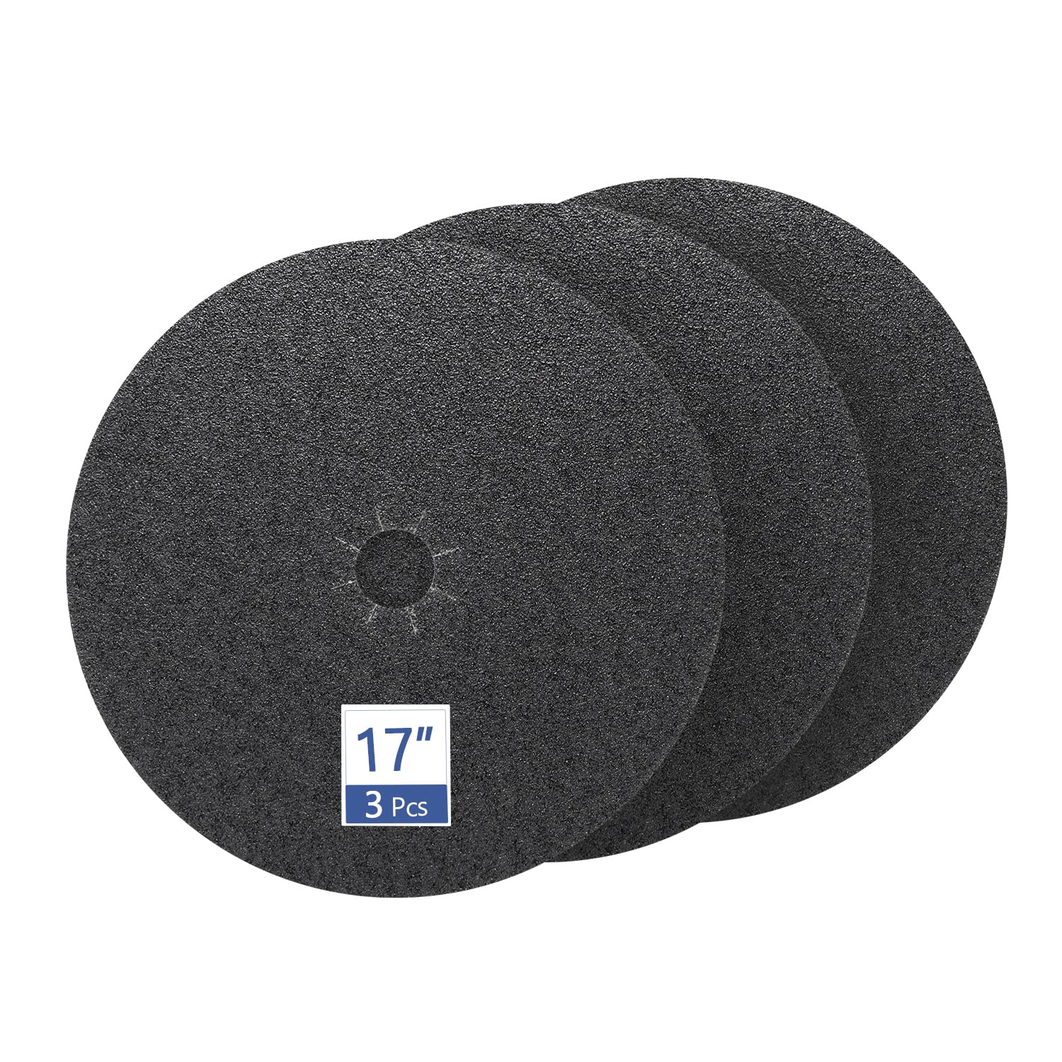 HUAALIUCHE Disco de lijado de suelo de carburo de silicio con respaldo de tela, agujeros de 17 x 2 pulgadas para hormigón, piedra, grano 36, paquete de 3