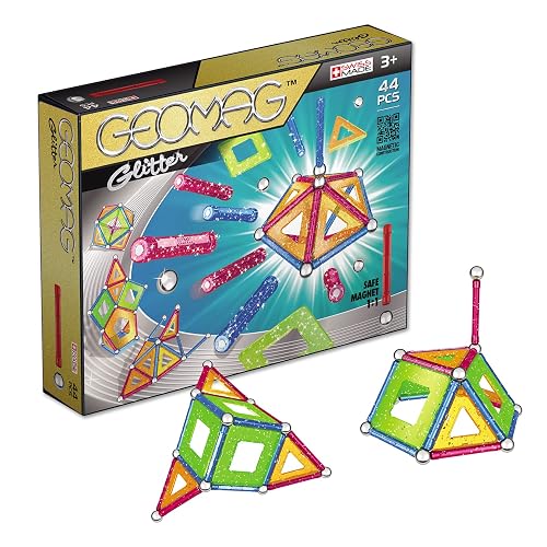 Geomag - Classic Glitter Construcciones magnéticas y Juegos educativos, Multicolor, 44 Piezas 532