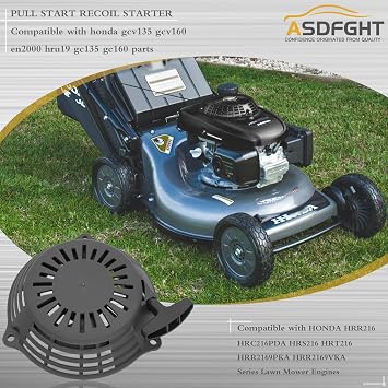 ASDFGHT gcv160 Pull Start Recoil Starter, Black, 13007