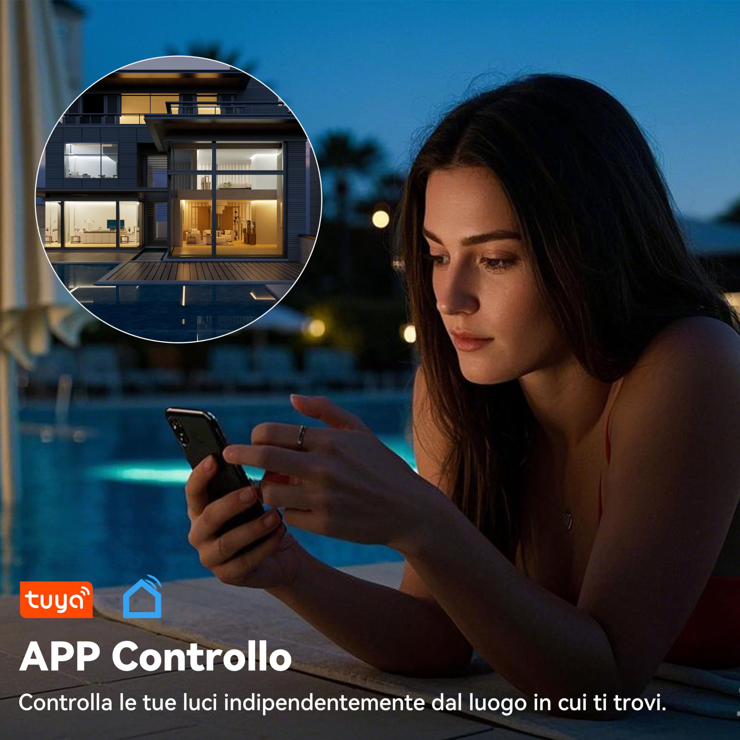 PAUTIX COB LED Striscia CCT 10M 24V Regolabile 2700K-6500K WiFi LED Strisce Funziona con Tuya/Alexa/Google Assistant,640LEDs/m,CRI90+,Intelligente LED Strip Lights per Armadio da Cucina, Camera,TV