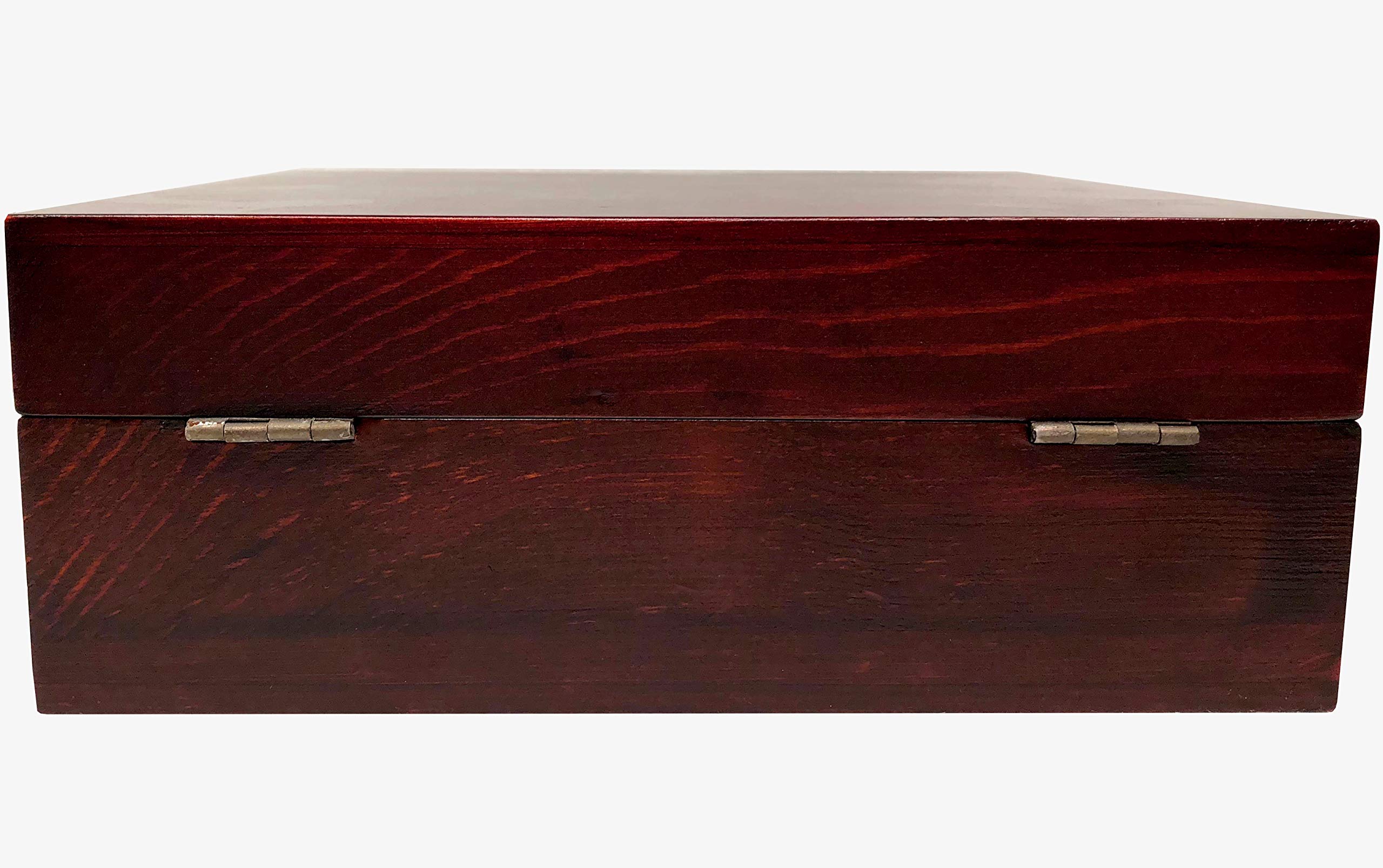 Wooden Storage box with Compartments and Key Lock Locking Keepsake