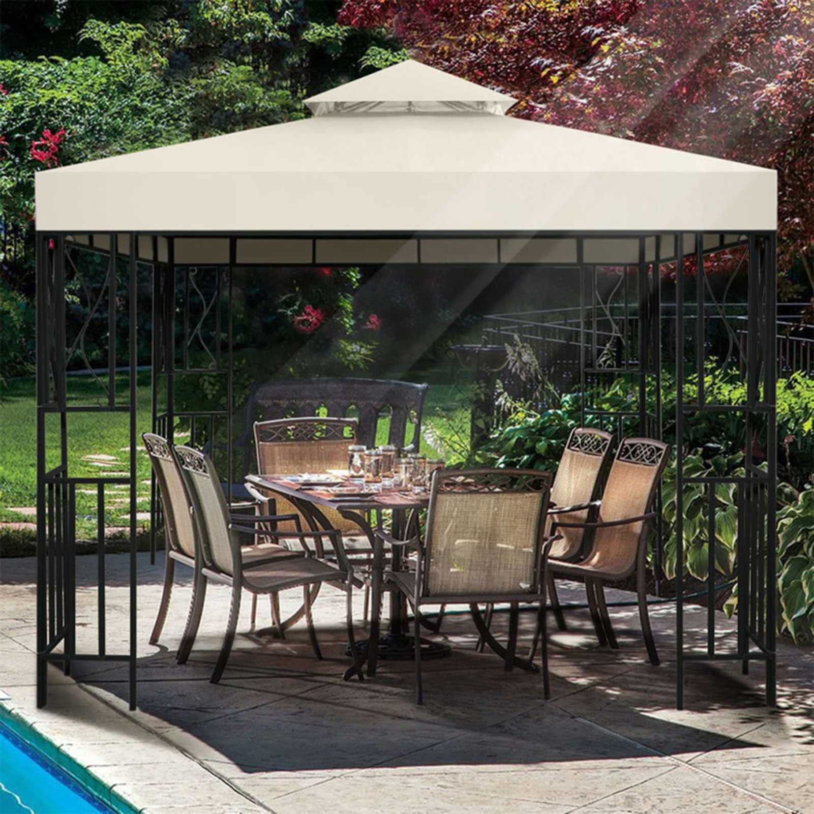 Copertura di ricambio per gazebo da 3 x 3 m, per esterni, patio, giardino, cortile, impermeabile e resistente ai raggi UV