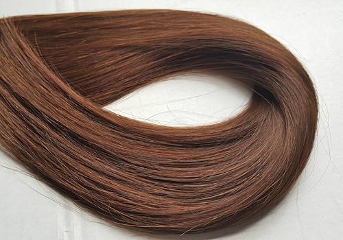 Miniatura 7 de TRESSMATCH Extensiones de cabello humano Remy de 20 a 22 pulgadas con clip, gruesas hasta las puntas, castaño rojizo clarorojo (color #30), 10