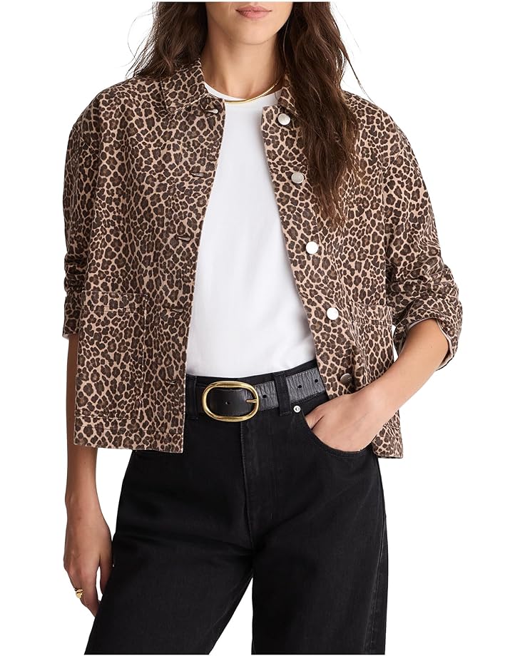 Madewell Swing Jacket In Leopard Print - Main View