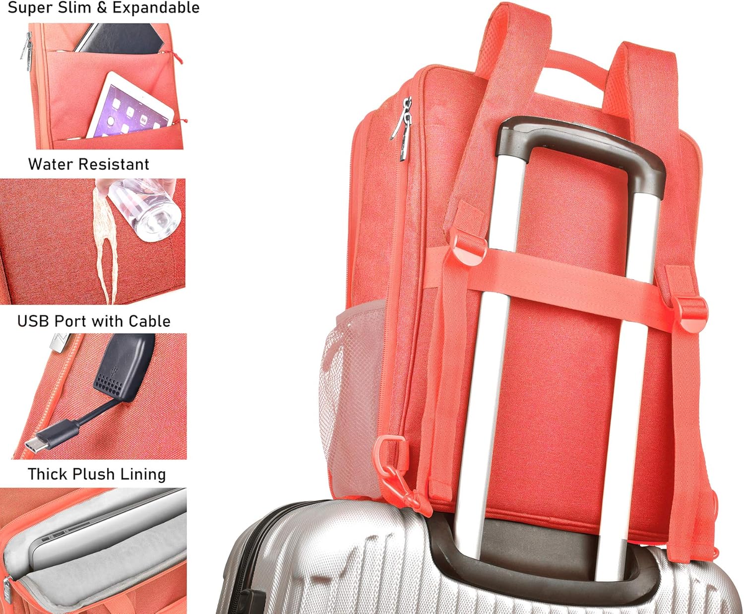 ZINZ Slim & Expandable Laptop Backpack 15 15.6 16 Inch Case - Image 5