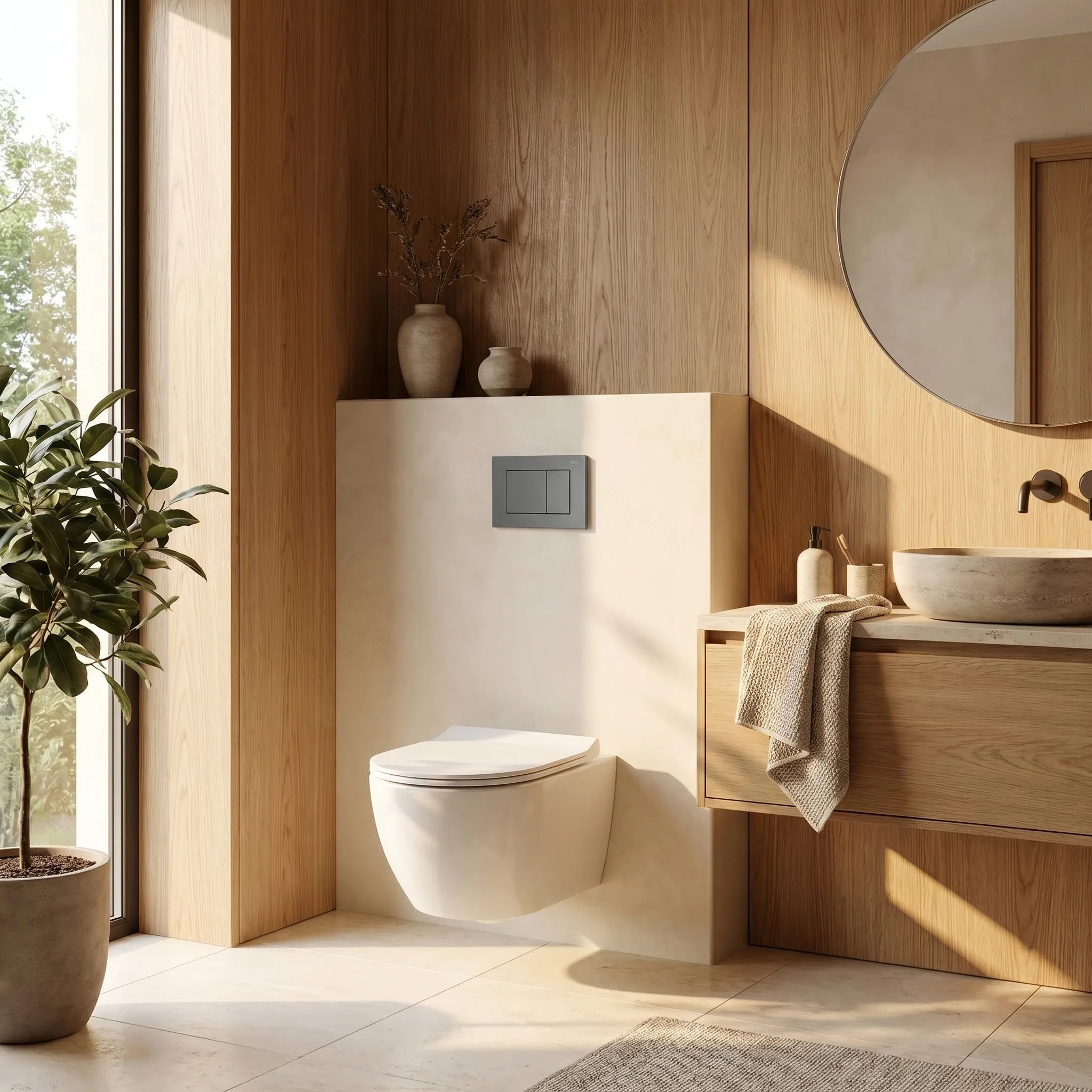 Rea - Stelaż Zestaw Podtynkowy Slim 024n Do Mis Wc Z Przyciskiem J Tytan - 22x35,2x106,2 cm