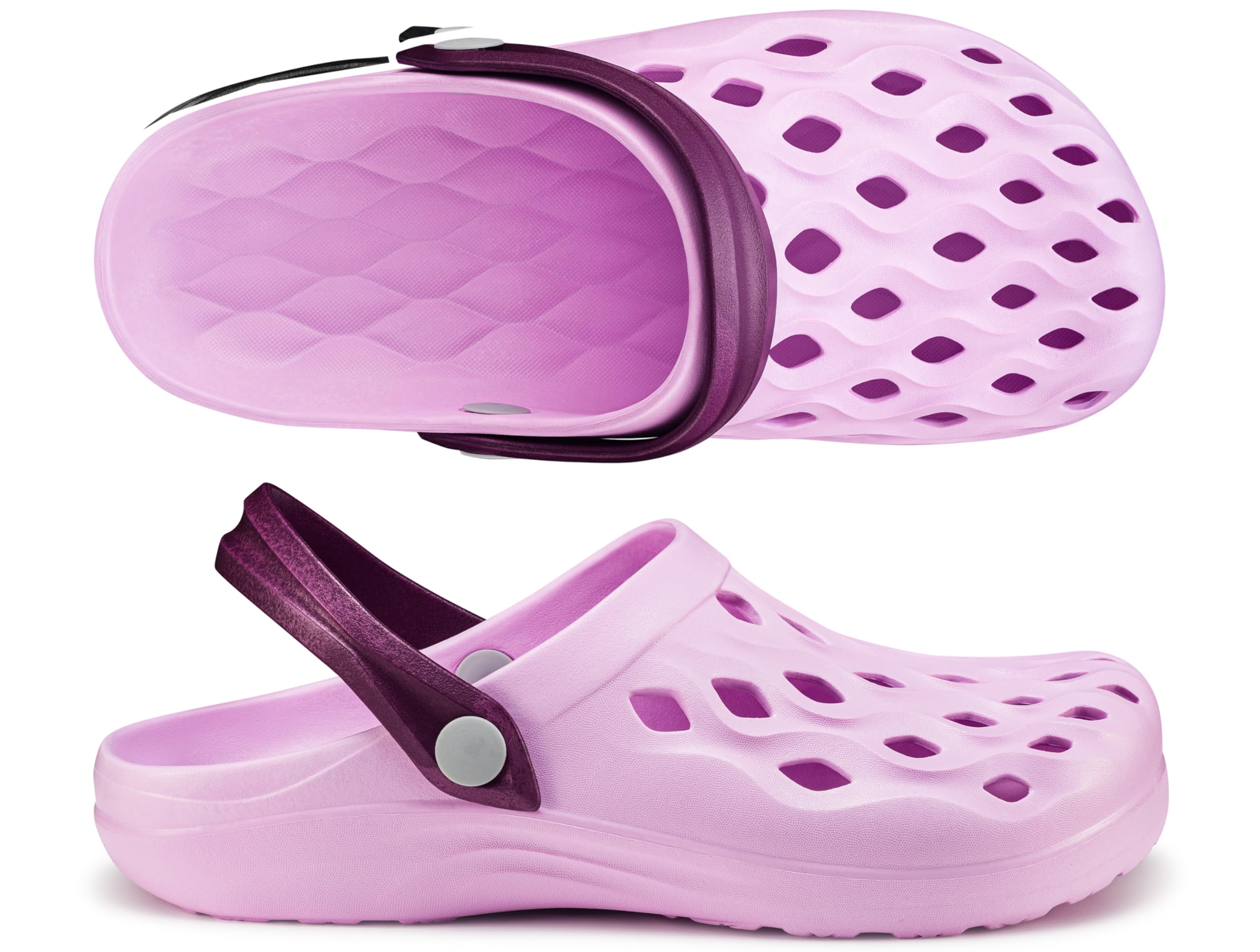 ESTRO Gartenclogs Damen Clogs Gummi - Gummi Gartenschuhe Damen Clogs Herren Garten Leicht Gummischuhe Herren Sommer CF01 (39 EU, Lila)