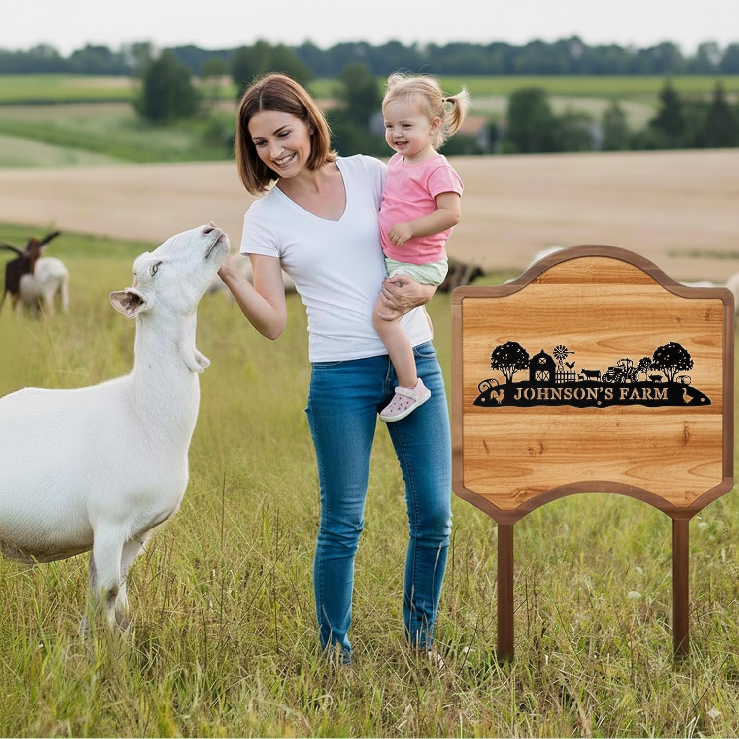 Personalized Metal Farm Sign, Custom Metal Sign Farmhouse Wall Decor image 3