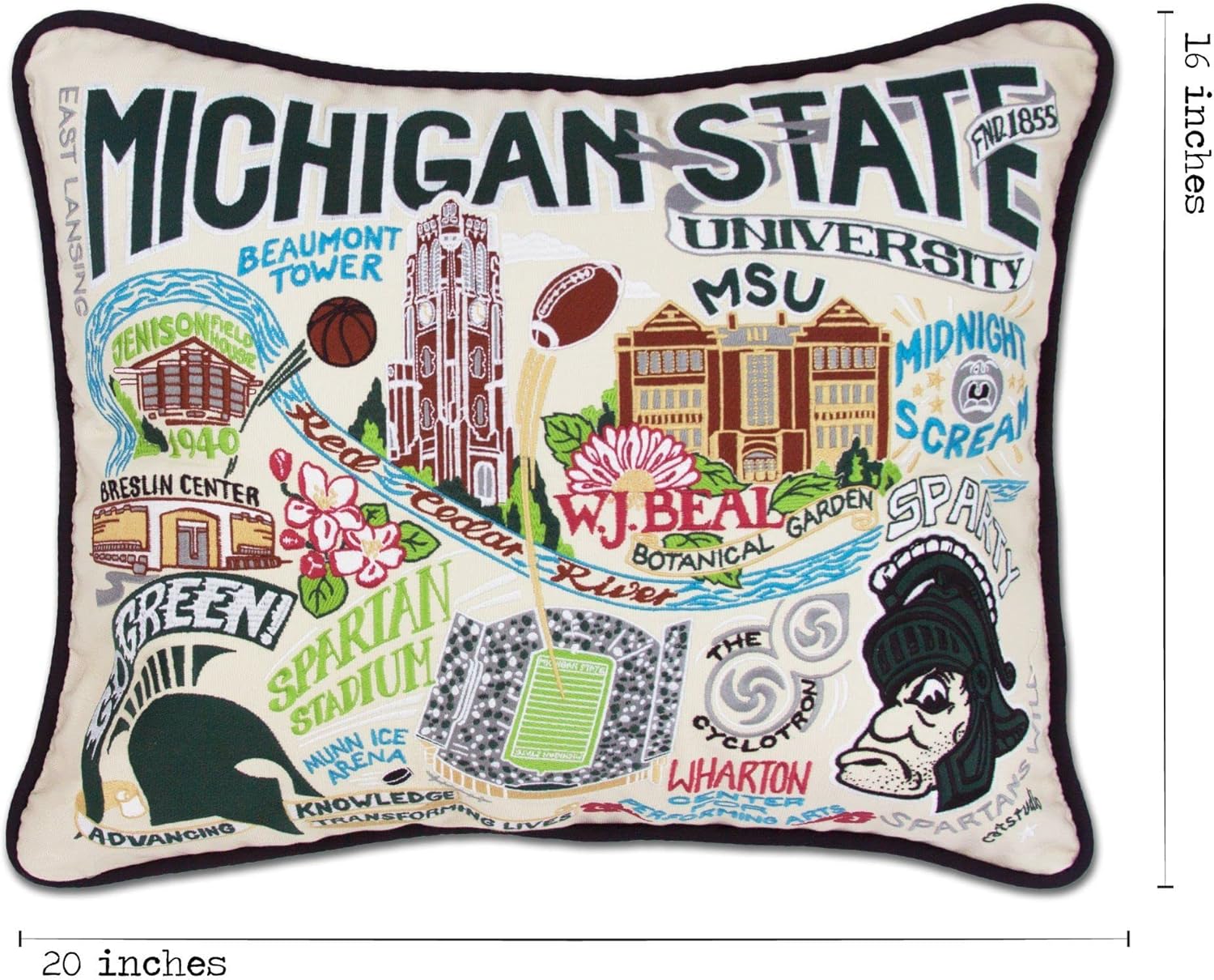 Catstudio Indiana University Collegiate Embroidered Decorative Throw Pillow