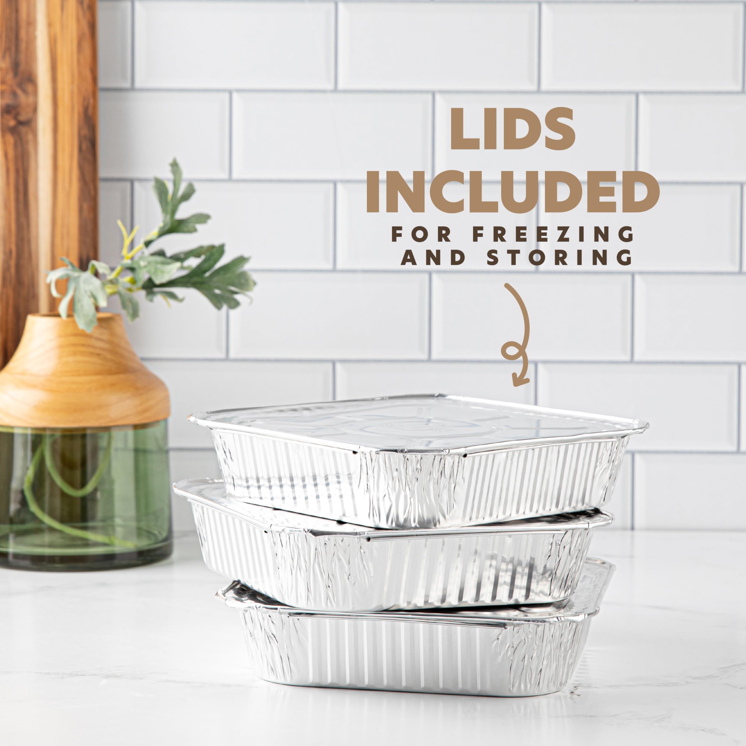 Air Fryer Special Aluminum Foil Tin Pan 8 Inch 10 Pack Baking Tin Foil