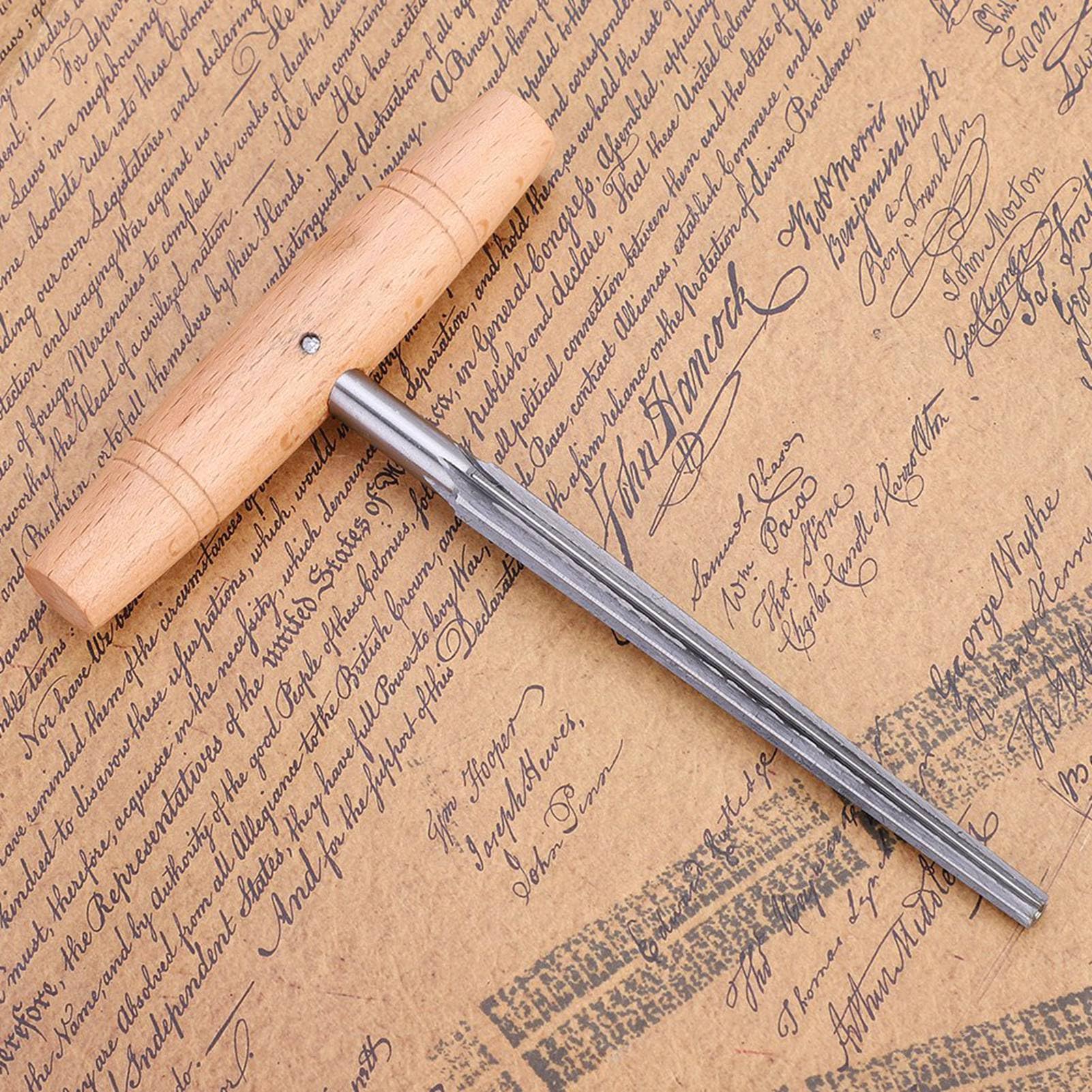 Herramienta Escariadora de Agujeros para Clavija de Cola de Guitarra con de Madera, Duradera y Portátil, para Amantes de la Guitarra DIY, Incluye Funda de Plástico