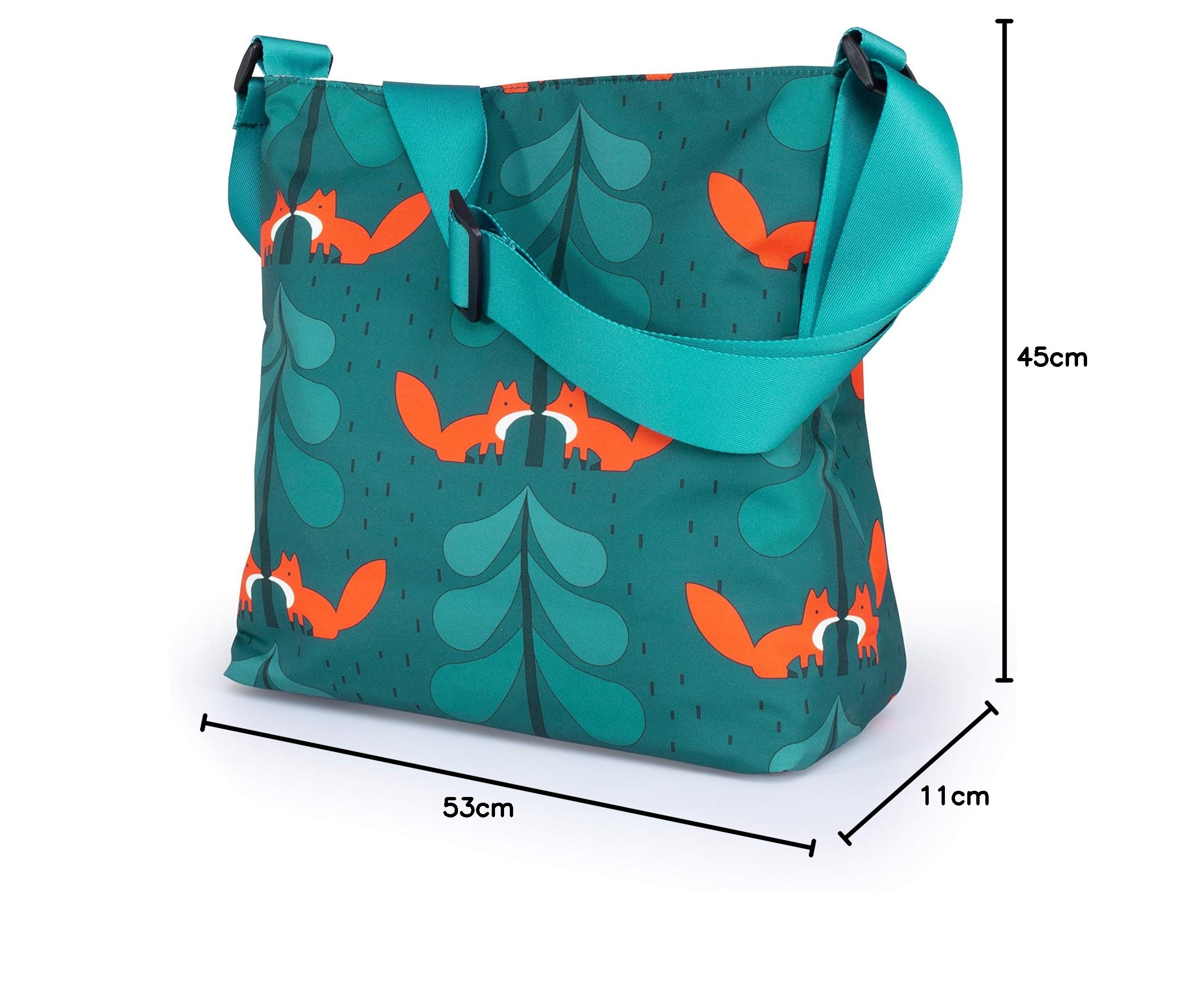 Cosatto Giggle - Paquete de accesorios 2 en 1, bolsa de cambio y saco para todas las estaciones, Fox Friends