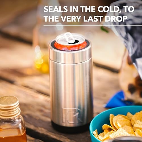 Miniatura 42 de RTIC Skinny - Enfriador de latas delgado, aislado, para cerveza, bebidas, refrescos, con tapa, metal de acero inoxidable, aislamiento de doble pared