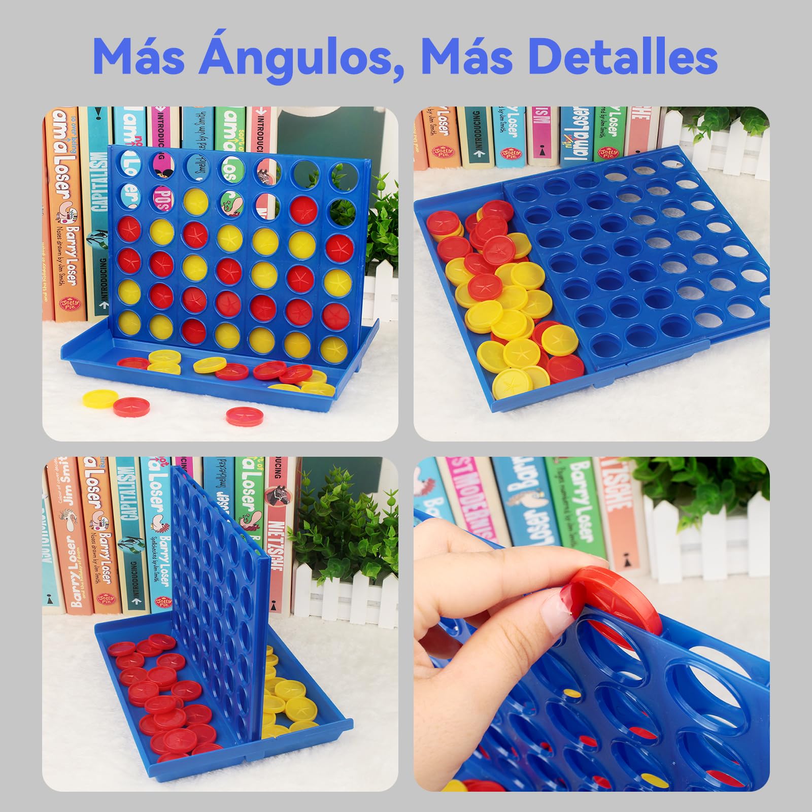 Pup Go 4 en Raya Estándar para Niños de 3 Años+, Ideas, Juego de Mesa Clásico y Familiar, Juguete Estrategia Educativo, Tablero Plegable con 6 Discos de Repuesto