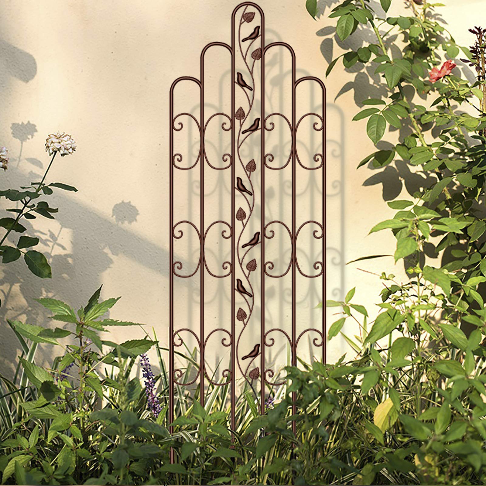 Buy Amagabeli 2 Pack Large Garden Trellis 71” x 21” Heavy Duty Rustproof Brown Iron Plant