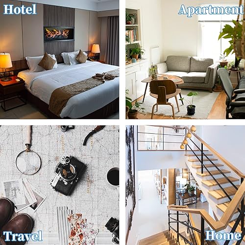 Miniatura 7 de Alarma de tope de puerta, tope de puerta con alarma de seguridad de 120 DB, tope de puerta de cuña para viajes, apartamento, casa (paquete de 4)