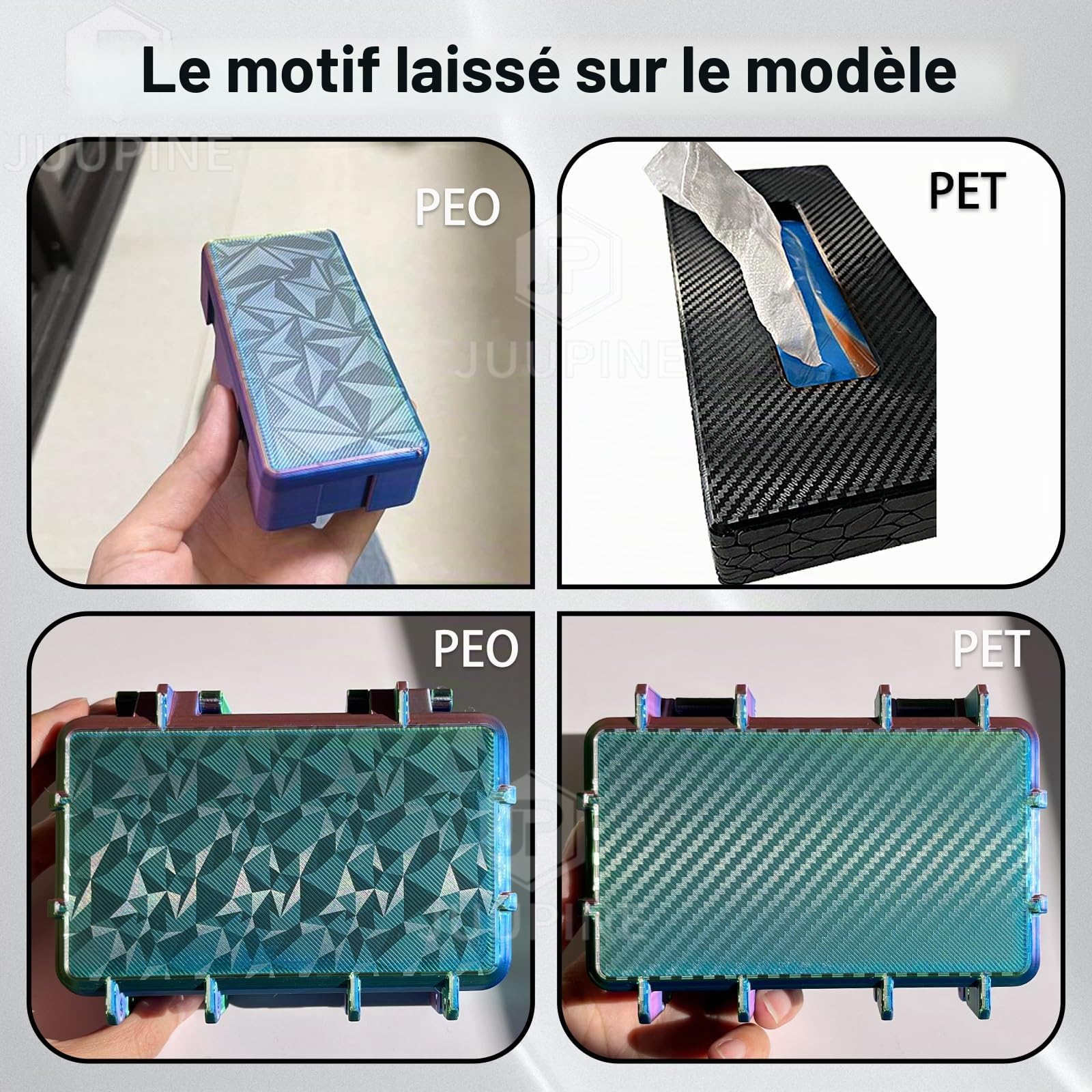 Creality Hi Build Plaque PEO PET 265 x 265 mm, plaque chauffante d'impression double face, plate-forme d'imprimante 3D, flexible et facile à enlever le modèle, plaque en tôle d'acier à ressort