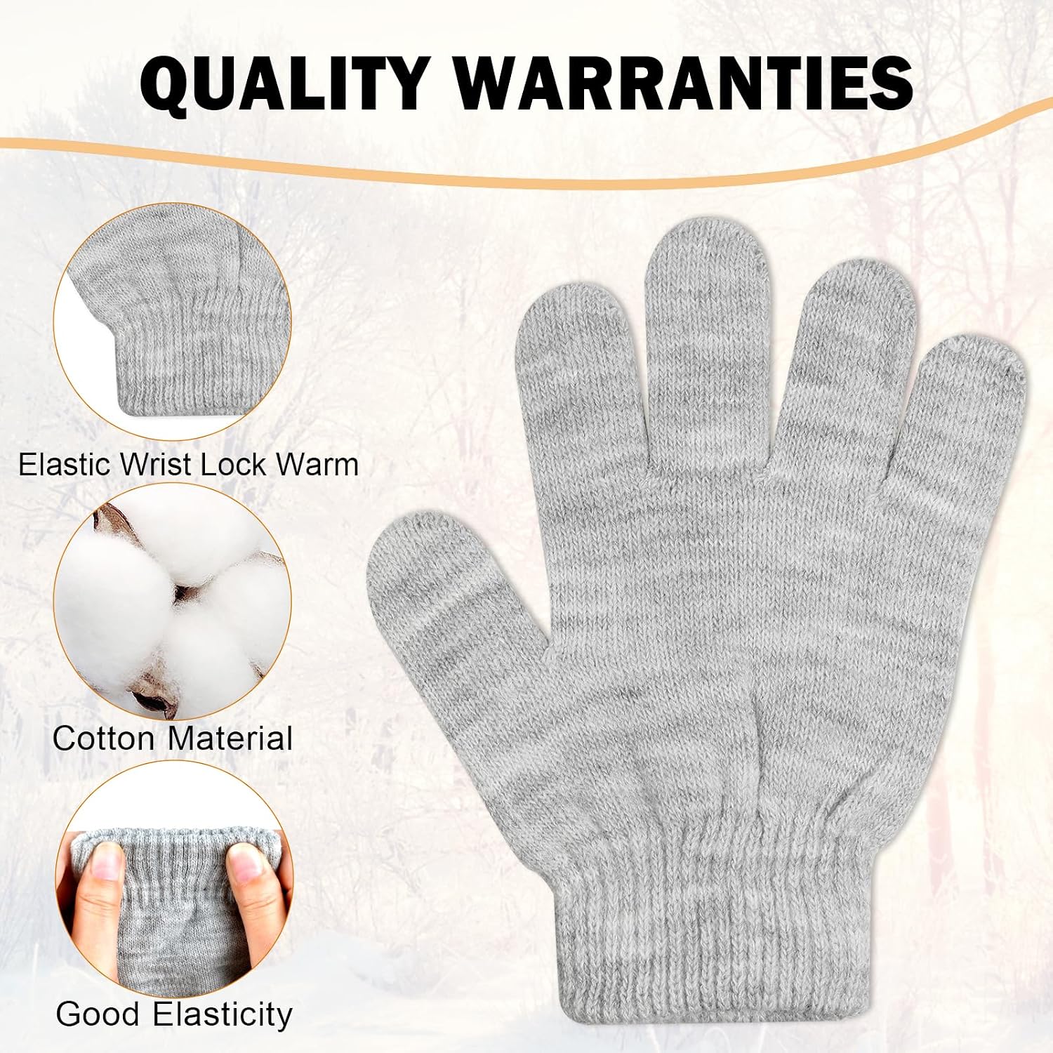 ONESING 16 Pairs Knitted Winter Gloves Children Gloves Bulk Kids Gloves for Boys Girls - Keep Little Hands Warm and Trendy Mixcolor H