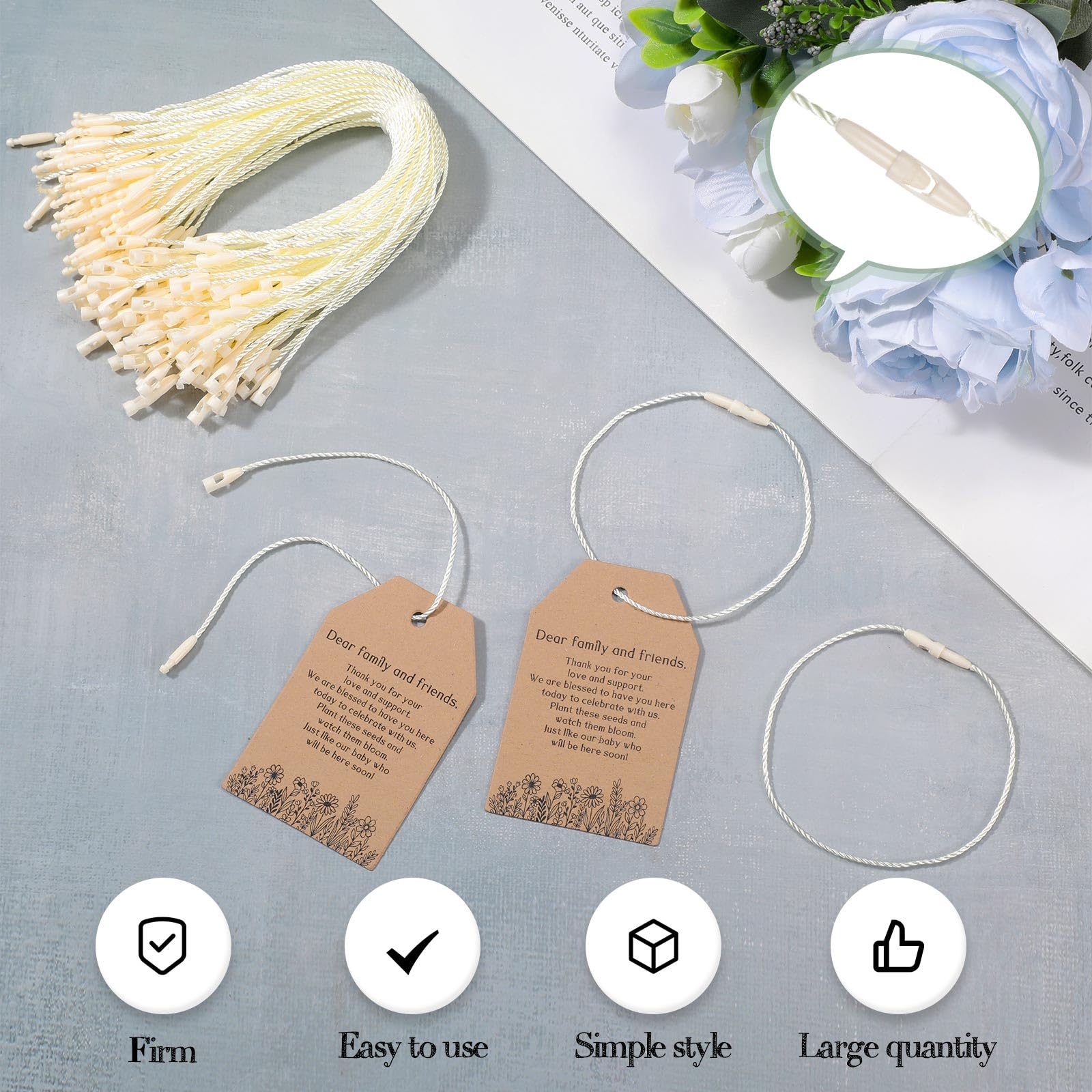 100 Corde Nylon Con Chiusura A Scatto Shappy - 20cm Nero Per Etichette E Decorazioni - Foto 7