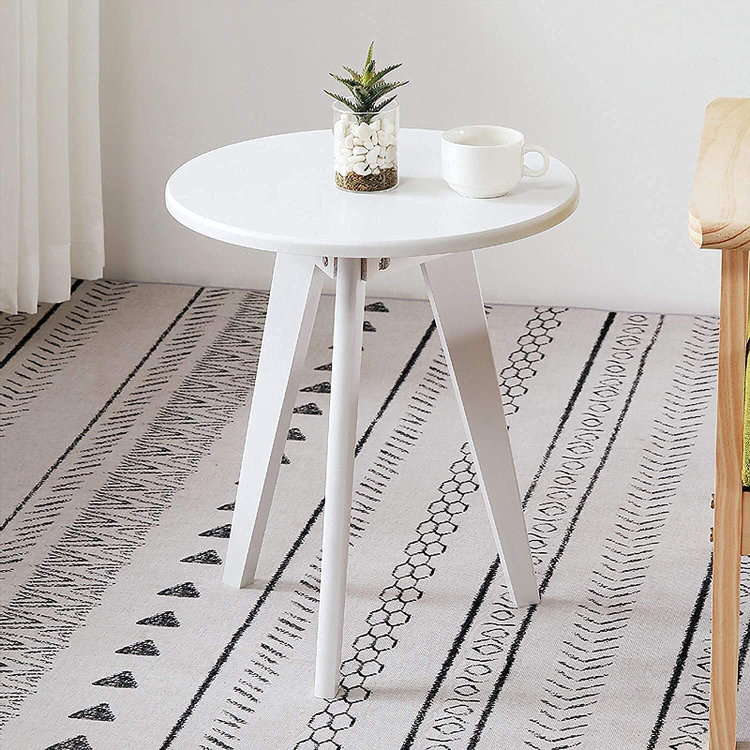 Table de Chevet de Chambre à Coucher en Bois Massif Unique