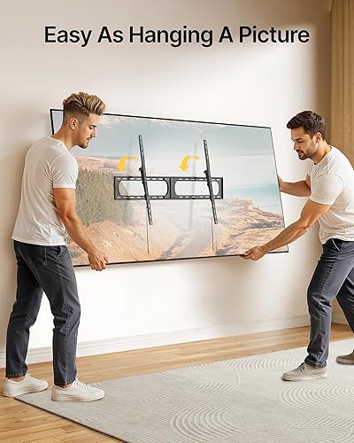 Miniatura 9 de monTEK Soporte de pared de TV inclinable resistente para televisores planos y curvos extra grandes de 37-140 pulgadas de hasta 300 libras, 4 pruebas