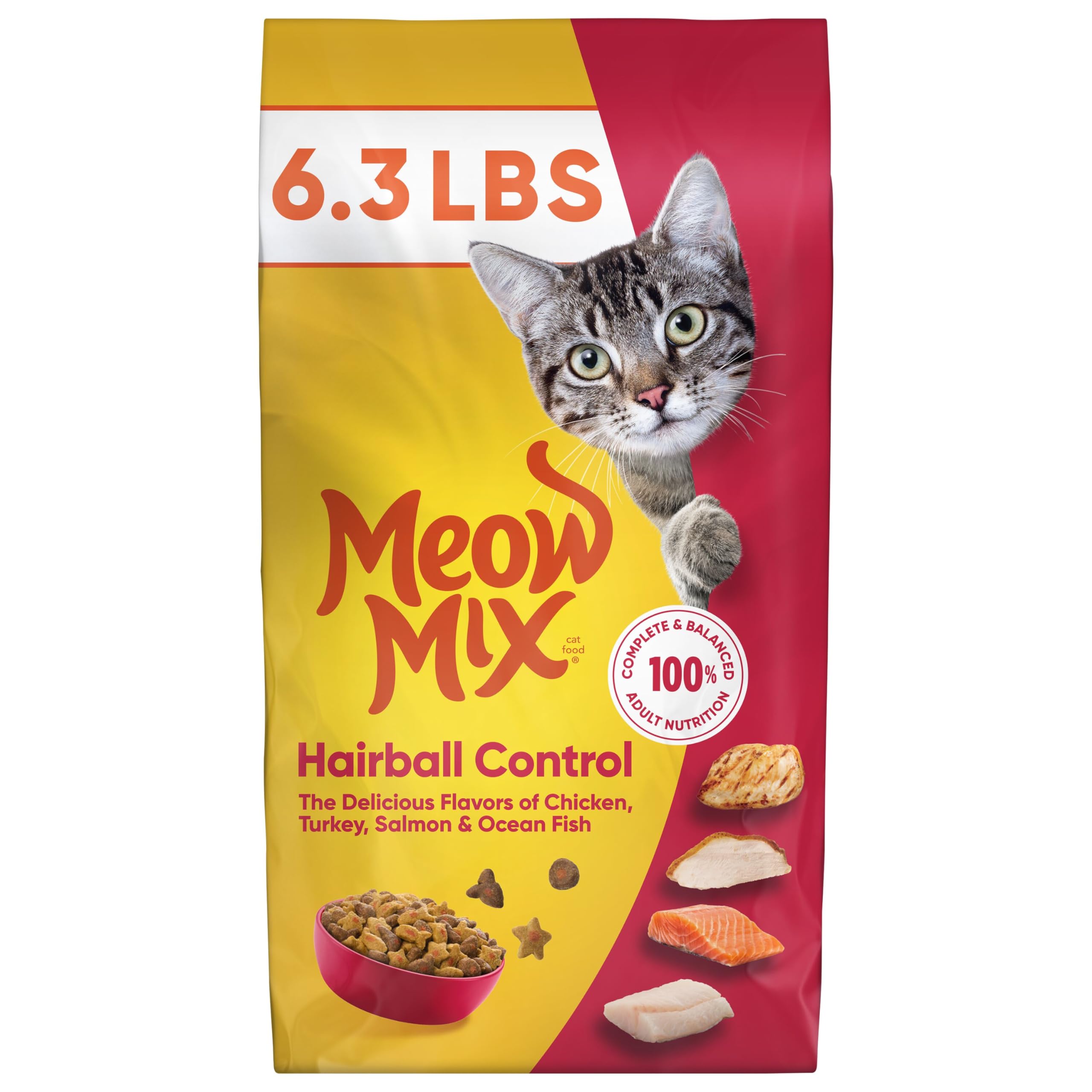 Amazon.com : Meow Mix Hairball Control Dry Cat Food for Adult Cat