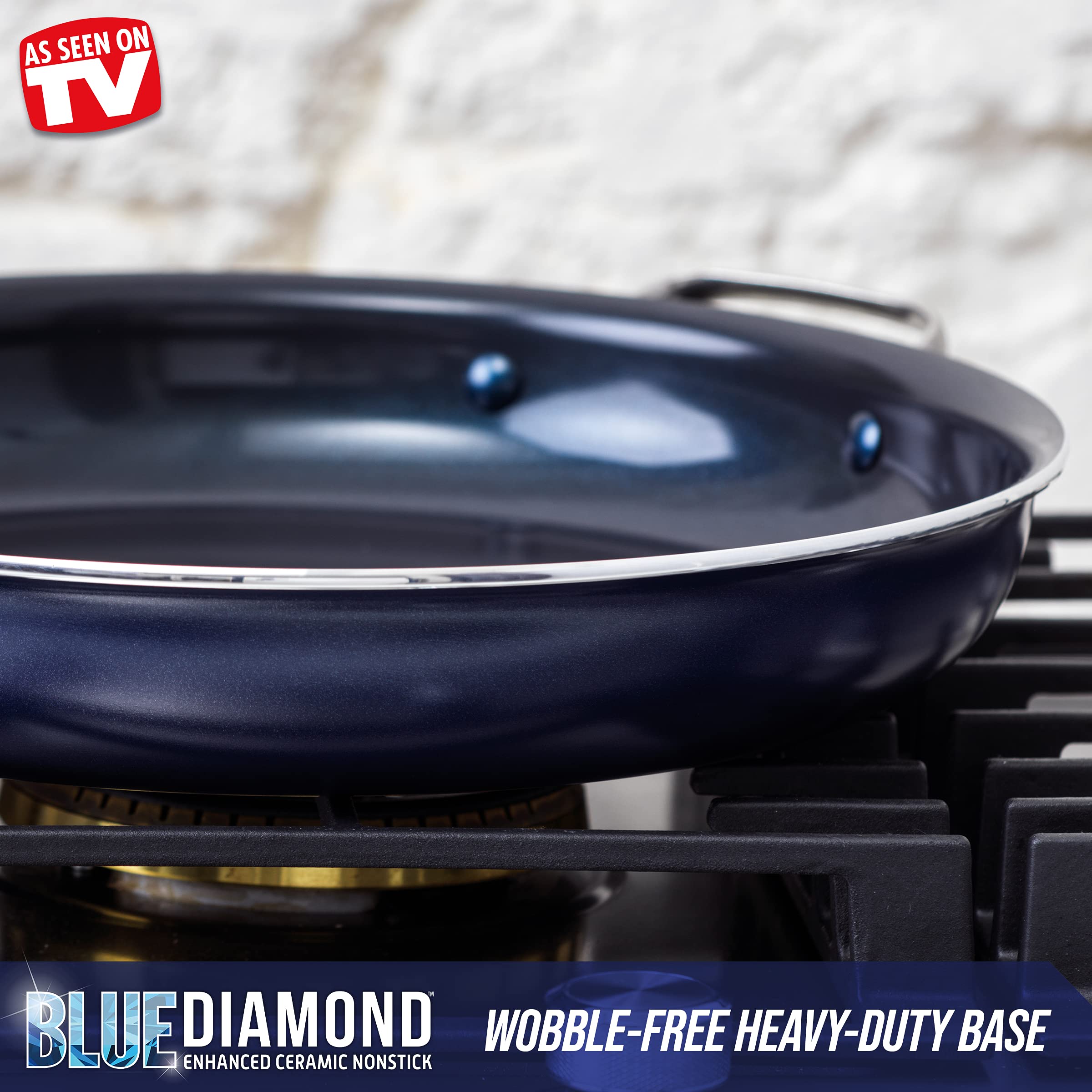 Blue Diamond Cookware Diamond Infused Ceramic Nonstick, 14" Large