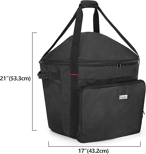 Miniatura 6 de SAMDEW Bolsa de transporte portátil para parrilla compatible con Weber Jumbo Joe de 18 pulgadas, funda de parrilla compatible con parrilla portátil