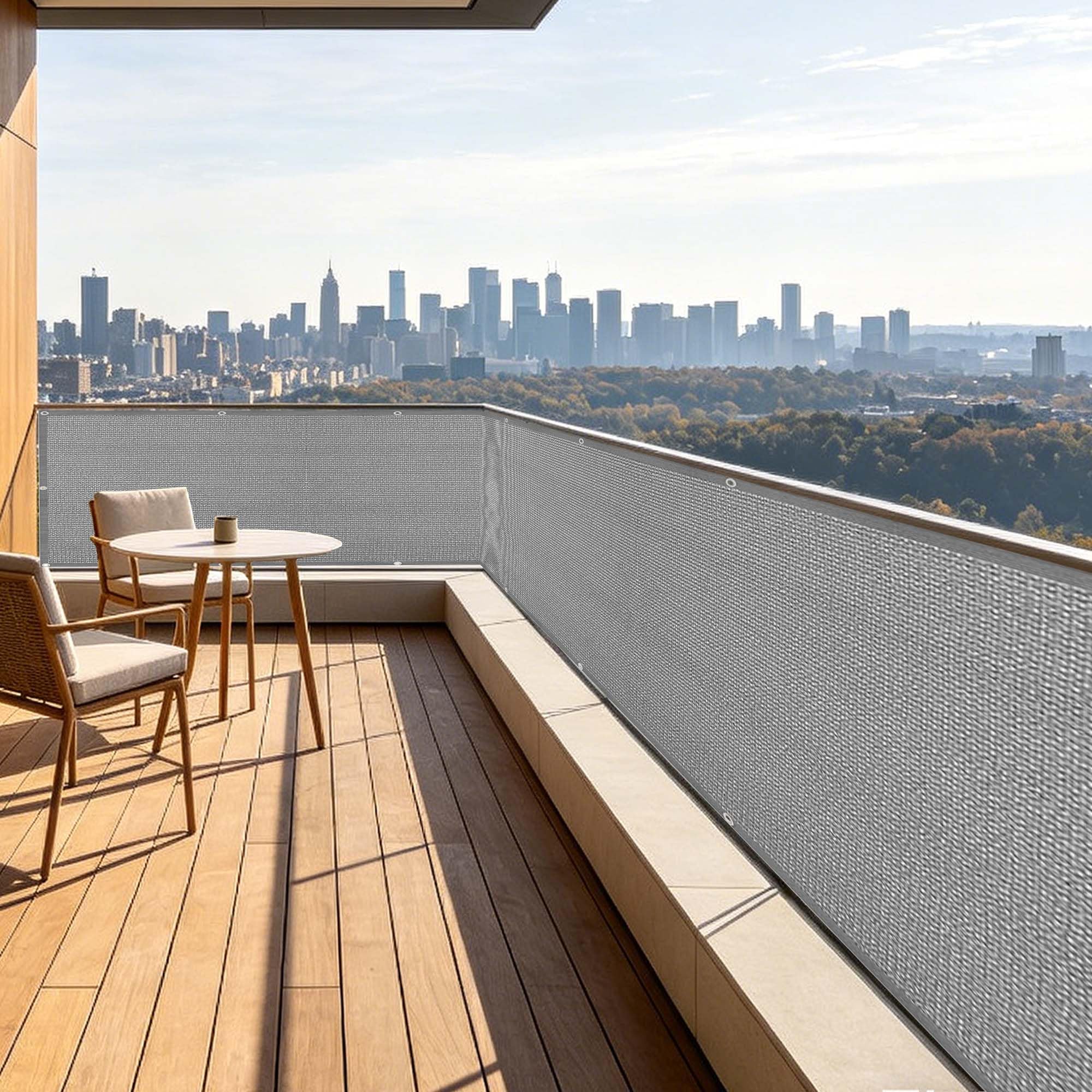 Filet d'ombrage résistant gris 1.2x8m anti-UV pour pergola et terrasse