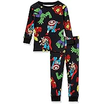 Amazon Essentials Marvel Pigiama Aderente, 2 Pezzi Bambini e Ragazzi, Marvel Avengers – Baby And Kids, 5 anni