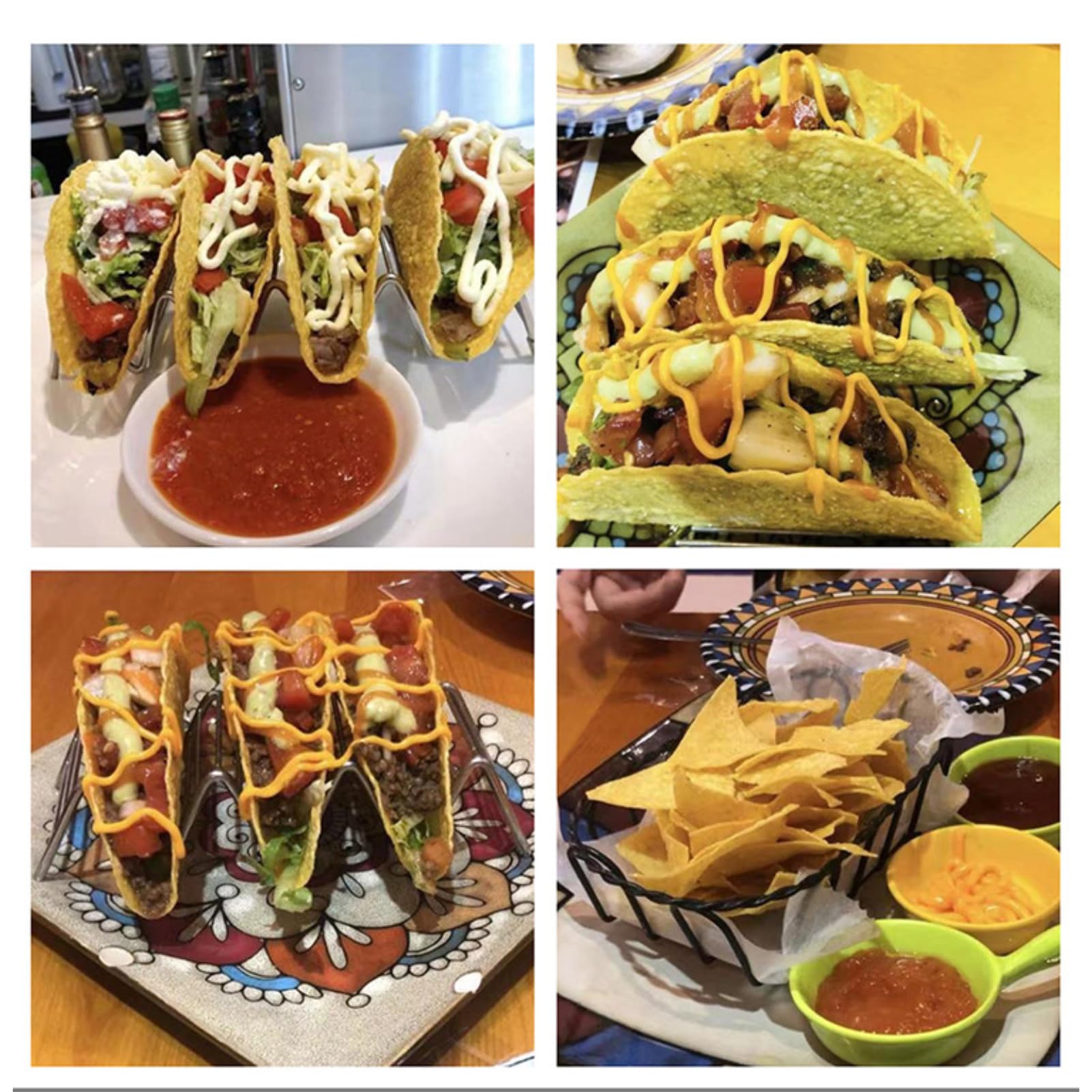 Cesta para freidora de tacos, 8 conchas, freidora profunda para tacos, cesta con forma de V, molde de concha de taco, freidora para burritos y tortillas