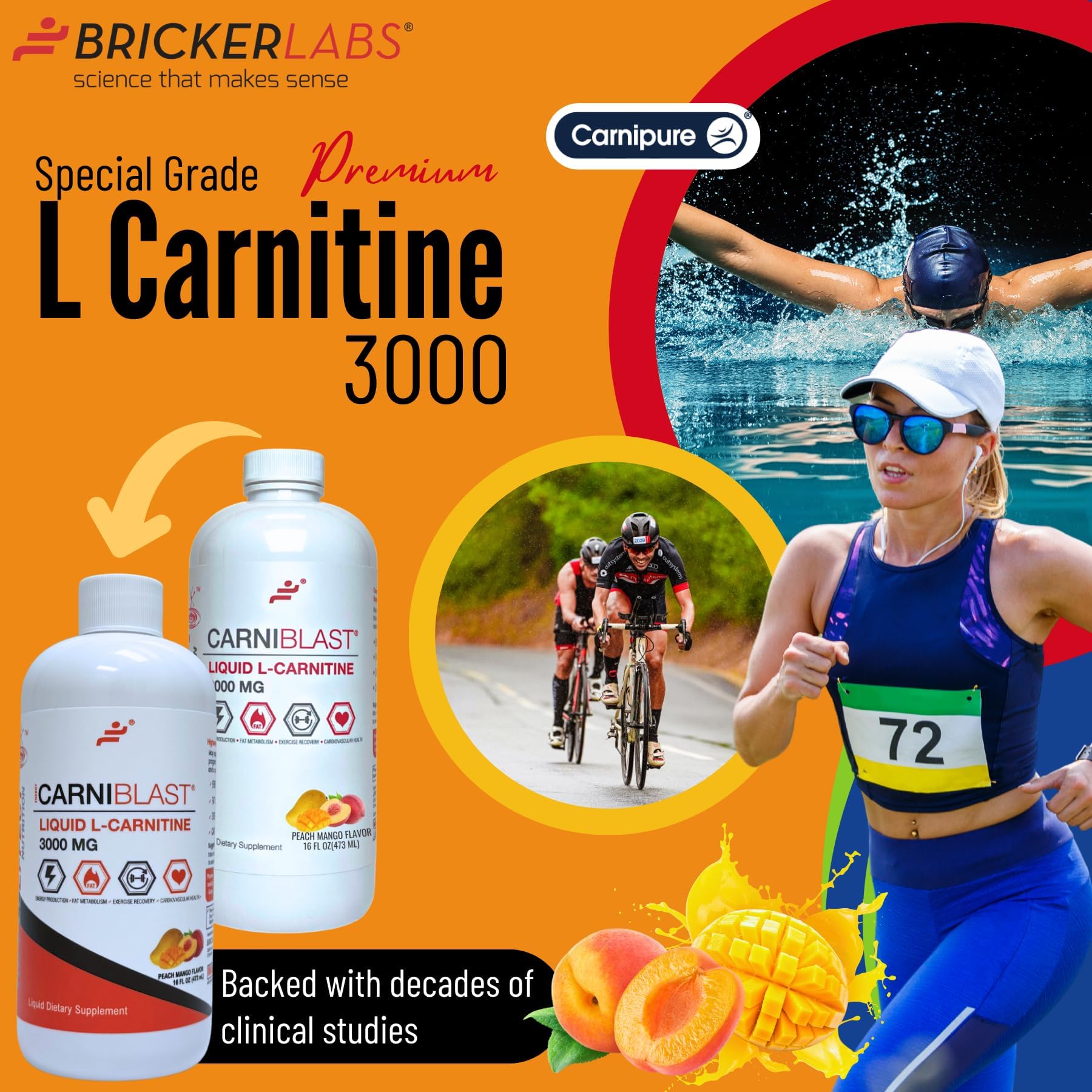 gymbeam l carnitin Amazon.com: Bricker Labs CARNIBLAST Liquid L-Carnitine 3000mg Carnipure® Sports Nutrition Supplement for Energy, Stamina & Workout Recovery Peach Mango Flavor, 16 Fl Oz, Vegan, Gluten-Free, Non-GMO : Health & Household