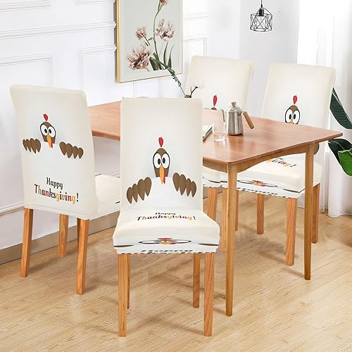 Miniatura 2 de ALAZA Stretch Chair Cover Slipcover, Happy Thanksgiving Day Turkey Super Soft Slipcover Machine Washable for Living Room, Wedding, Banquet