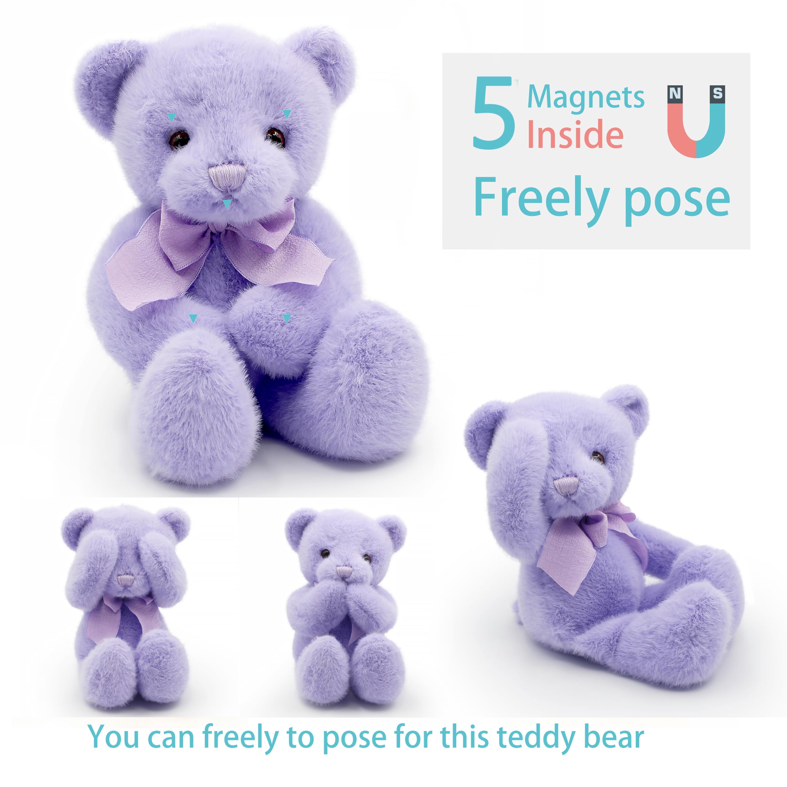 Amazon.com: suepcuddly Small Magnet Teddy Bear Stuffed Animal Cute