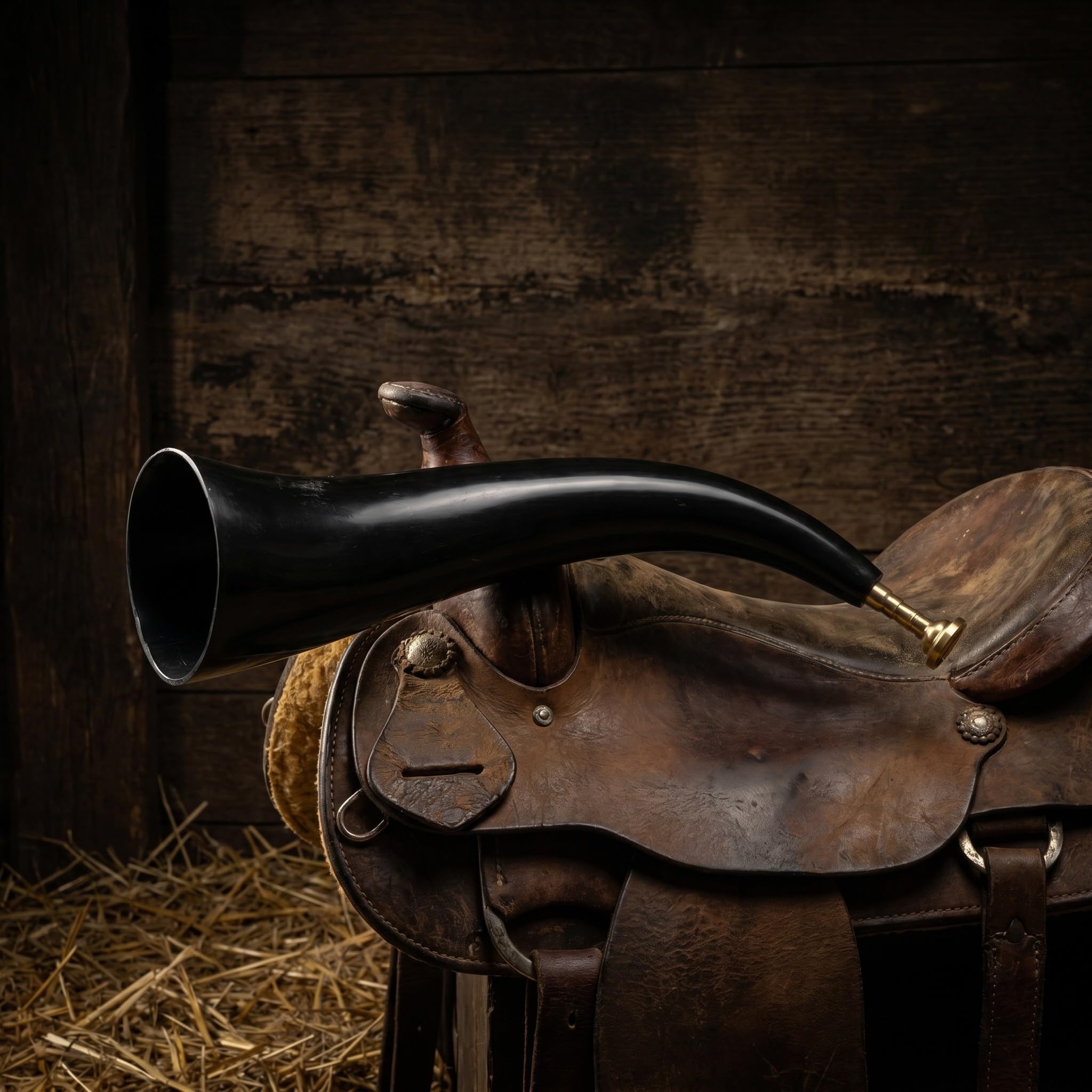 Kisangel Autentica Tromba in Corno di Mucca - Tromba Naturale per tifo alle Partite di Calcio - Strumento Musicale Unico per Feste e spettacoli
