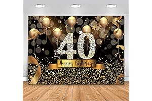 Sensfun 40th Birthday Party Backdrop