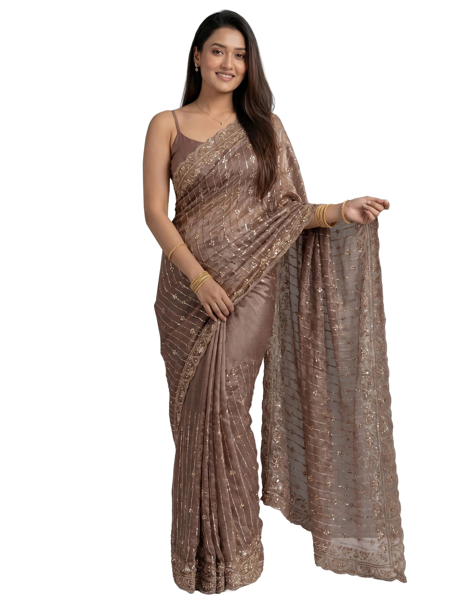 meena bazaar Art Silk Saree with Unstitched Blouse Piece for Women | Traditional Designer Saree | Party, Wedding & Festive Saree-ONION PINK-picture-41