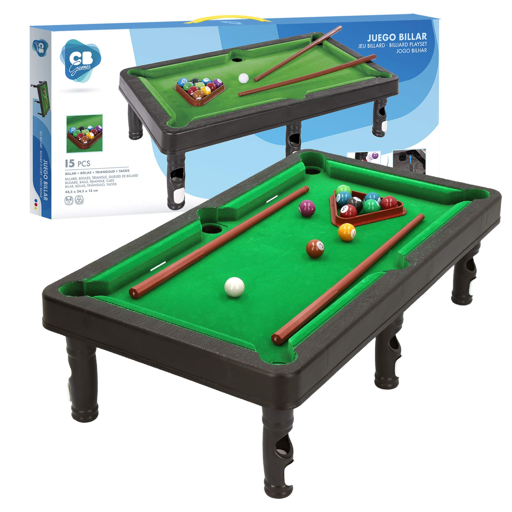 ColorBaby 43757 Jeu de Billard pour Enfant avec Accessoires CB Games 44,5 x 24,5 x 13 cm