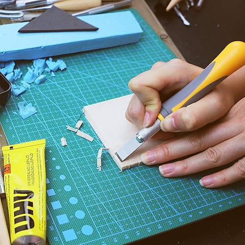 Miniatura 7 de MulWark Exacto Juego de cuchillos Kit de cuchillos para manualidades Kit de 16 piezas de precisión para manualidades con cuchillos afilados