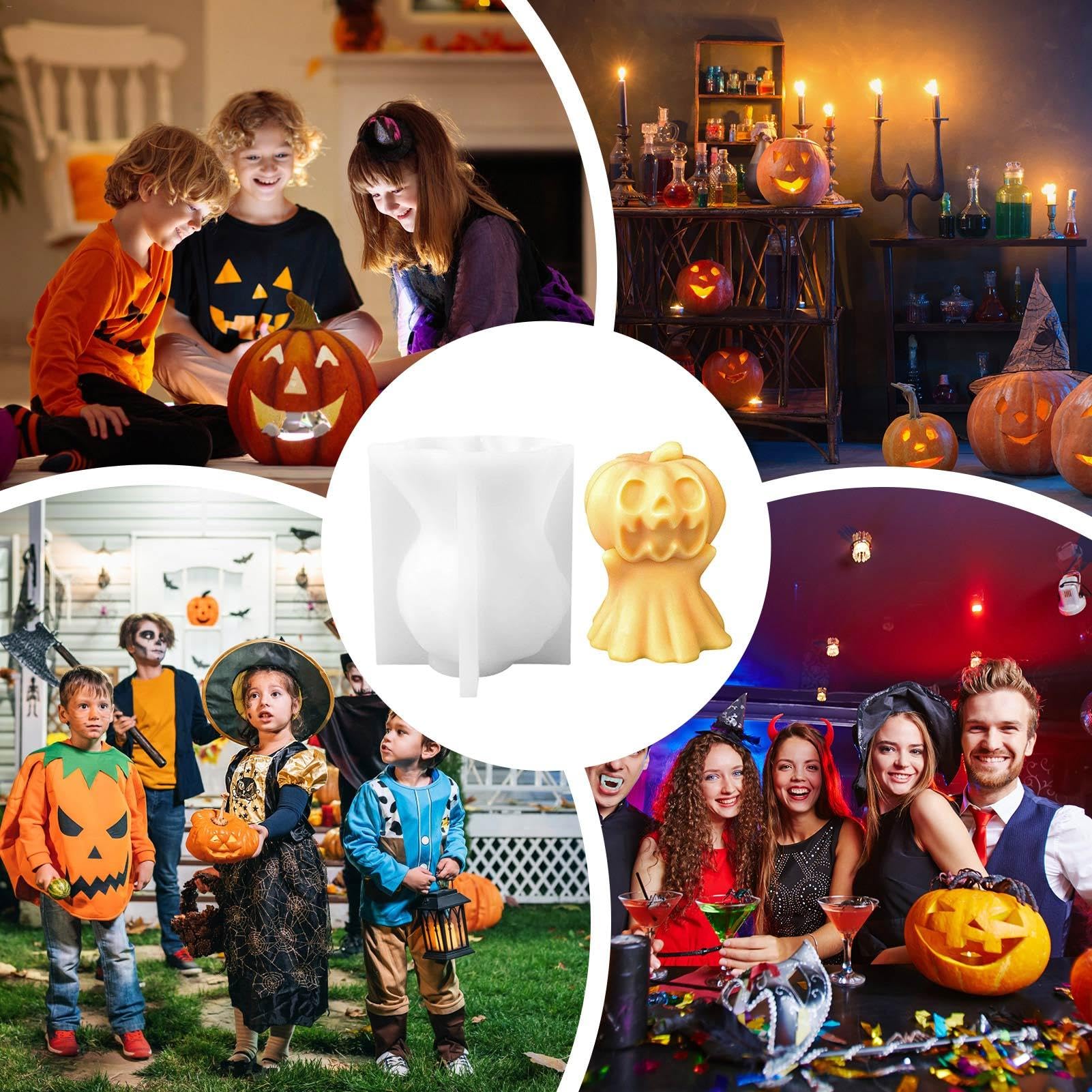 Stampi Per Candele Halloween In Silicone - Forme Zucca E Fantasma Per DIY E Decorazioni - Foto 2