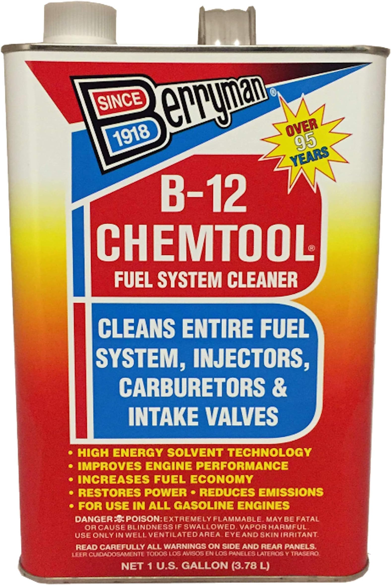 Berryman Products 0101 B-12 Chemtool Carburetor, Fuel System and Injector Cleaner, 1-Gallon Can