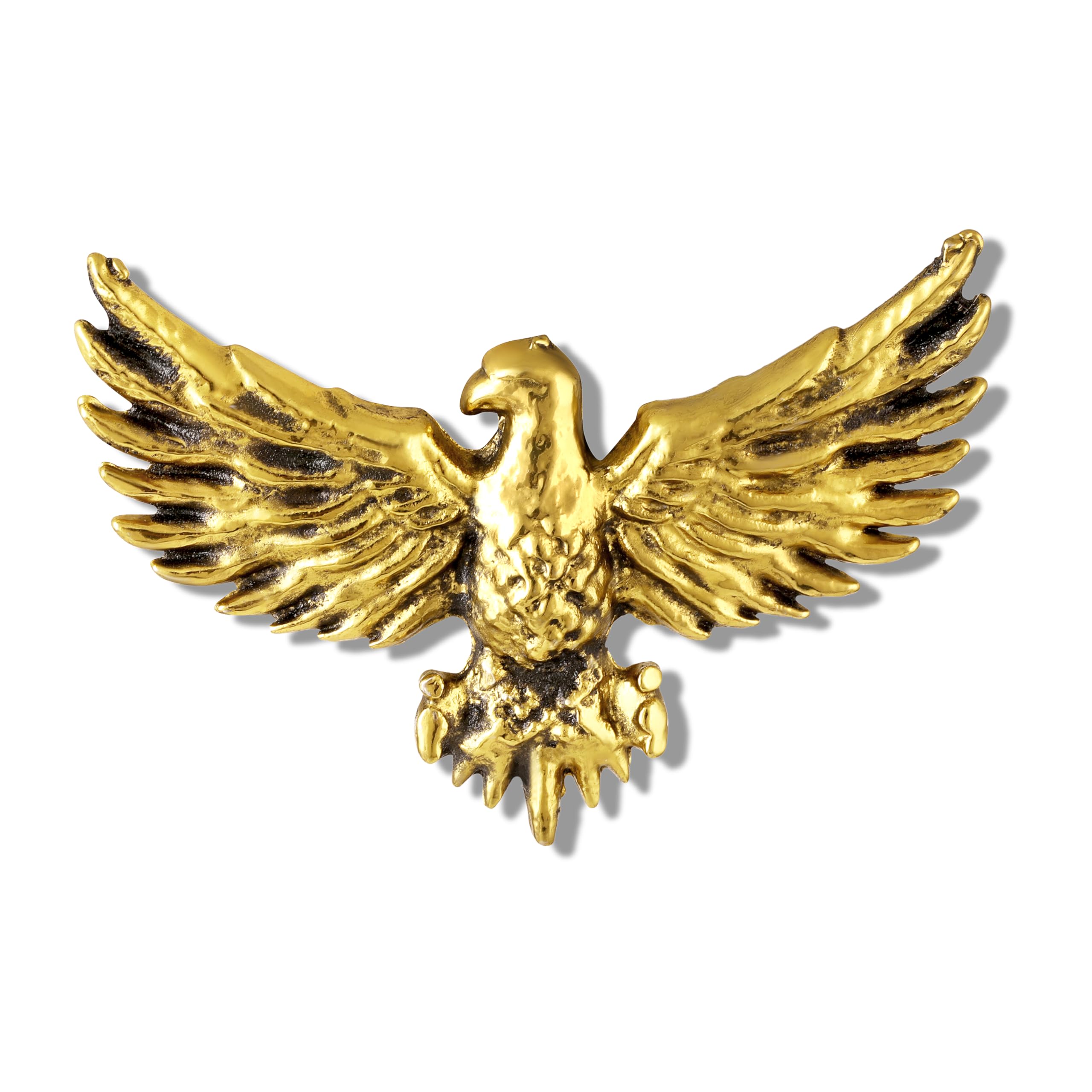 Premium Golden Eagle-Shaped Mens Brooch Lapel Pin with Gold Plating for Coat, Blazer, Jodhpuri (BP1101242G)