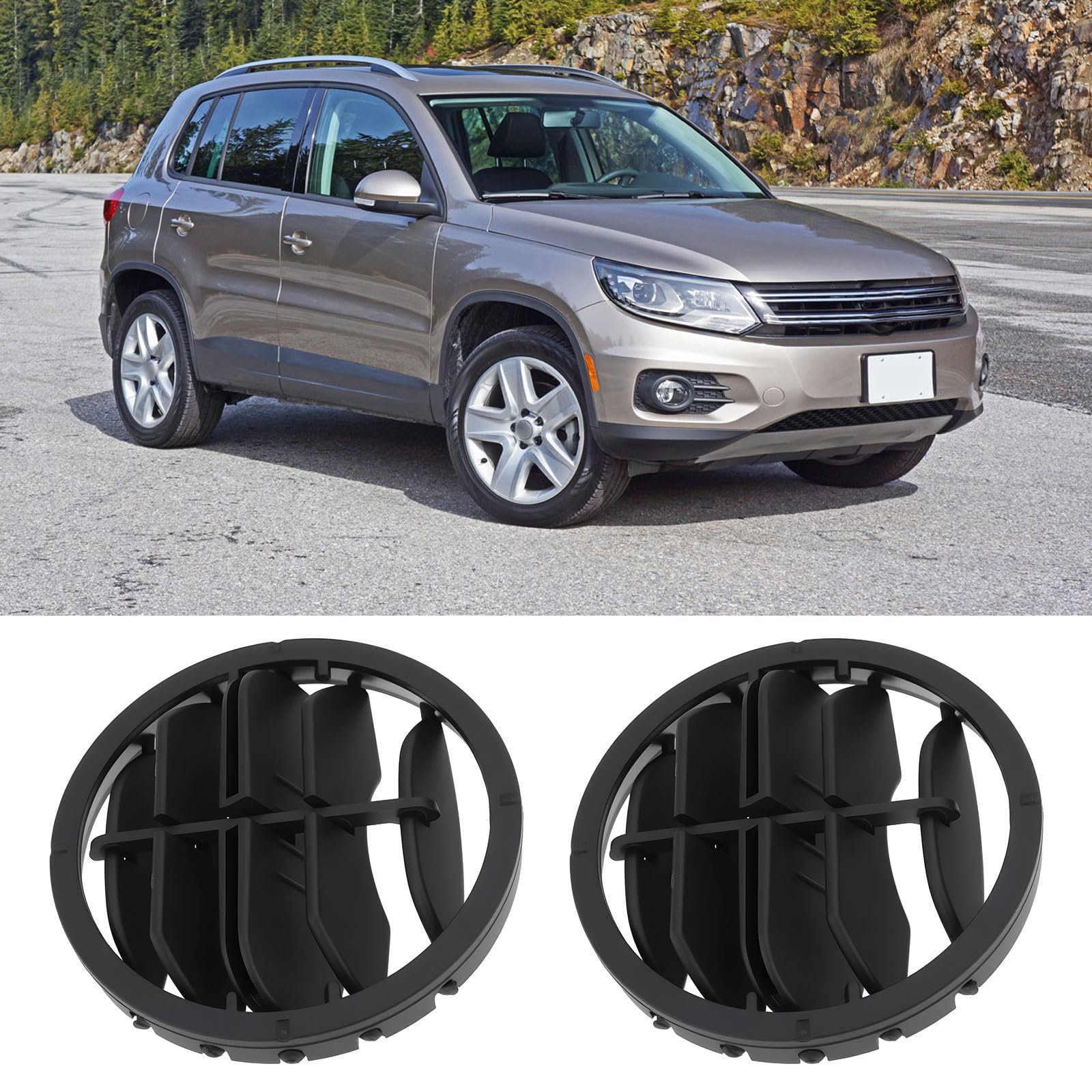 2 Stück Lüftungspaddel für Autoklimaanlagen 5N0819704 5N0819203 Kompatibel mit Volkswagen Tiguan 2010–2017 (Linke Und Rechte Seite)