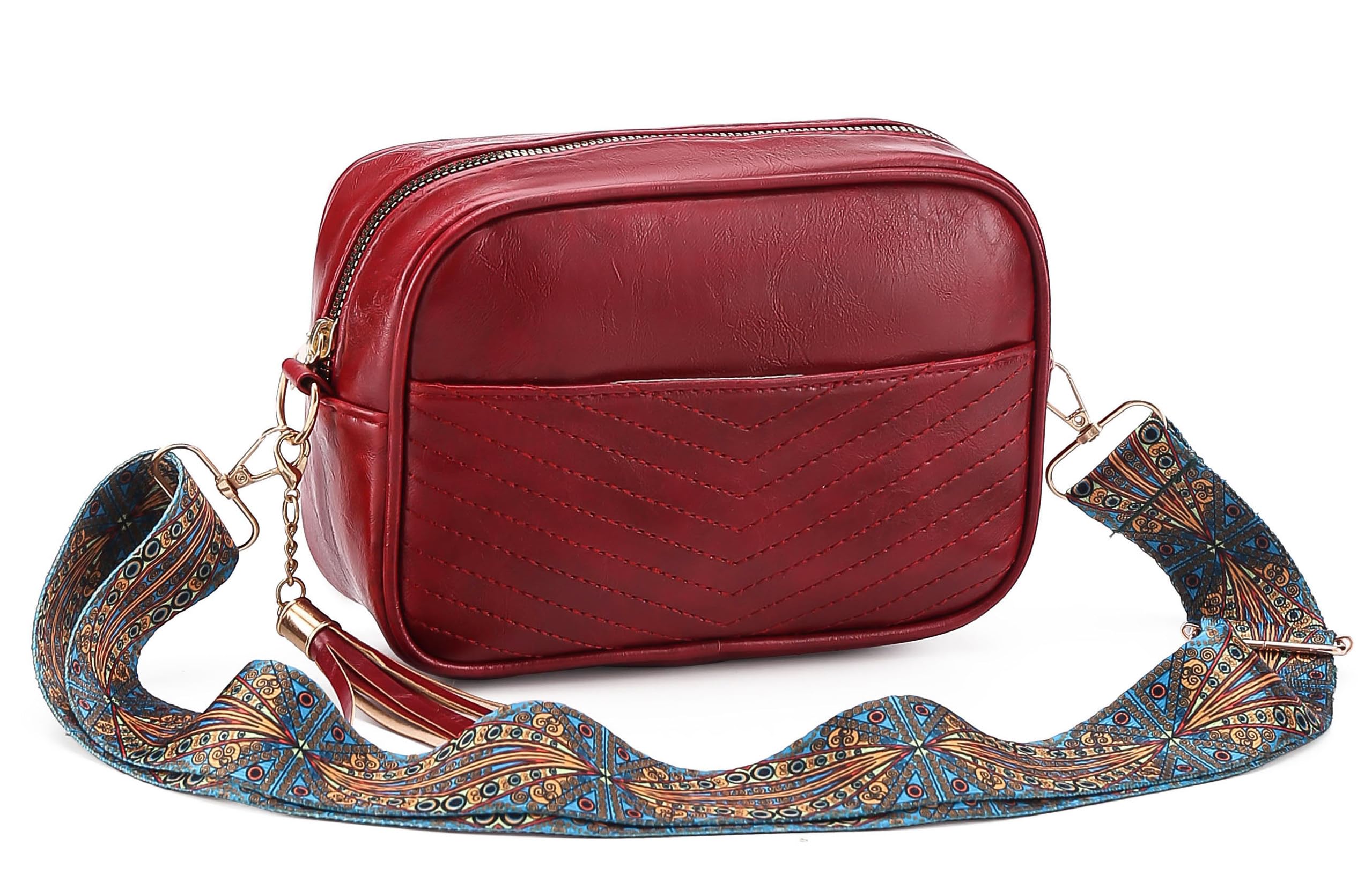 Diva Dale Broad Strap Casual Cross-Body Sling Bag For Women (Red) (B0CW9ZCVJ2) Amazon Price History, Amazon Price Tracker