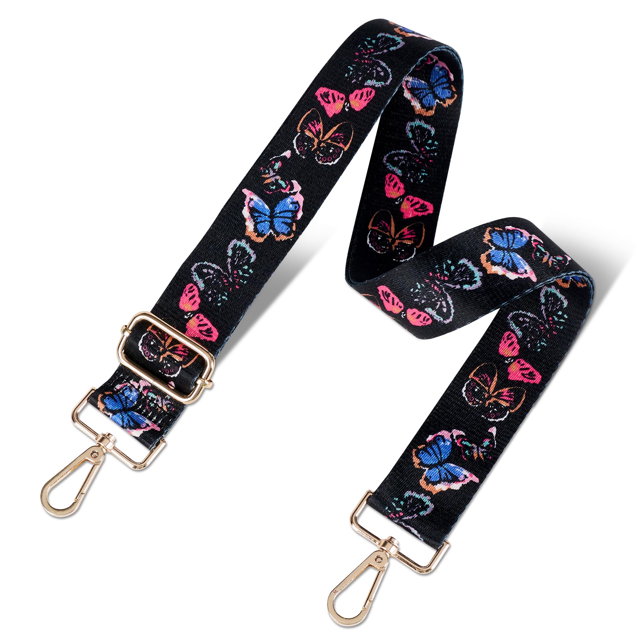 chushui Colorful Pattern Purse Strap, Wide Crossbody Bag Strap Replacement