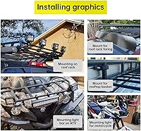 Vista 5 de Abrazaderas de tubo – Paquete de 4, abrazadera de barra horizontal de 1.625 pulgadas, 1.75 pulgadas, 1.875 pulgadas, 2.0 pulgadas, abrazadera