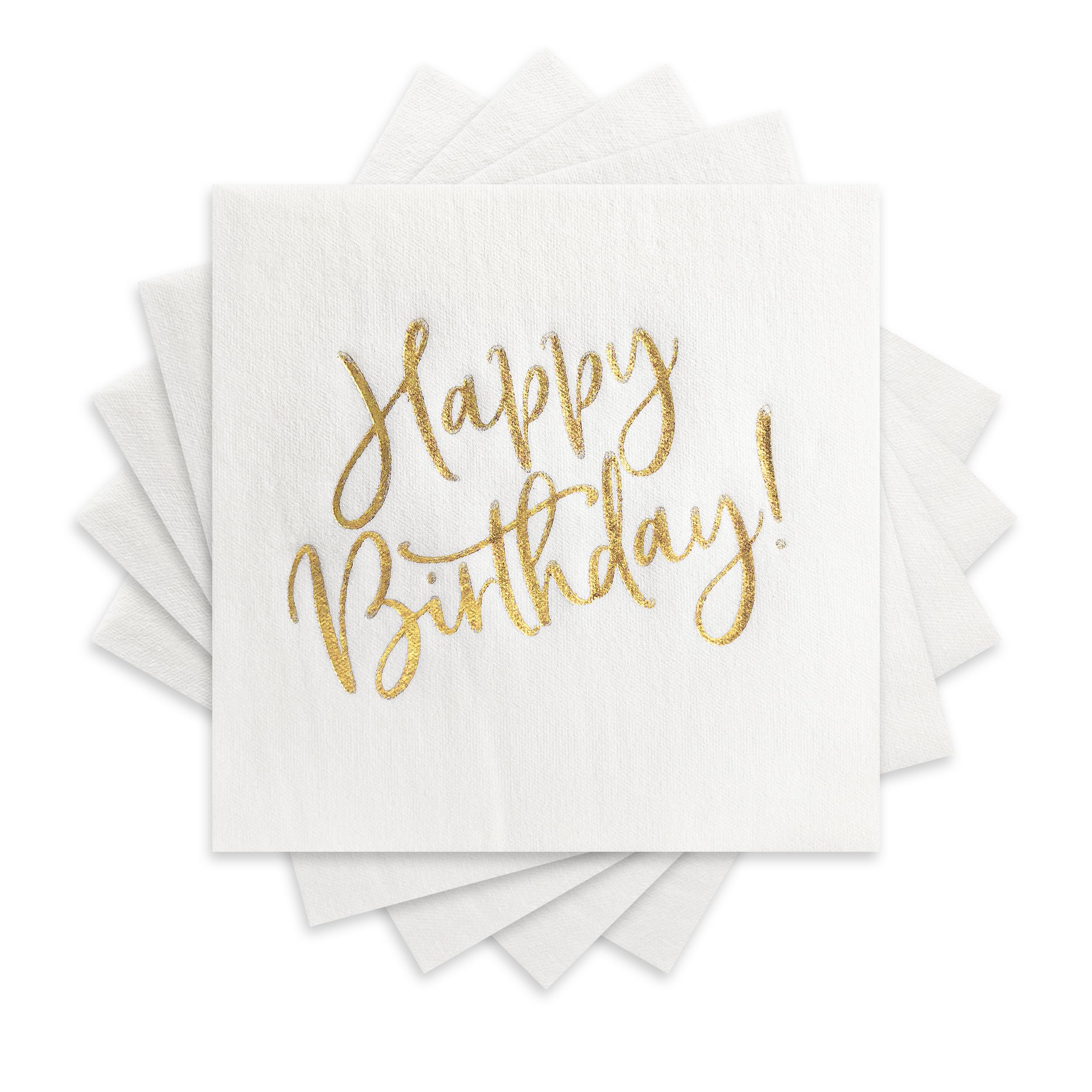 Serviettes anniversaire 40x40 cm pour décoration table de fête et Noël